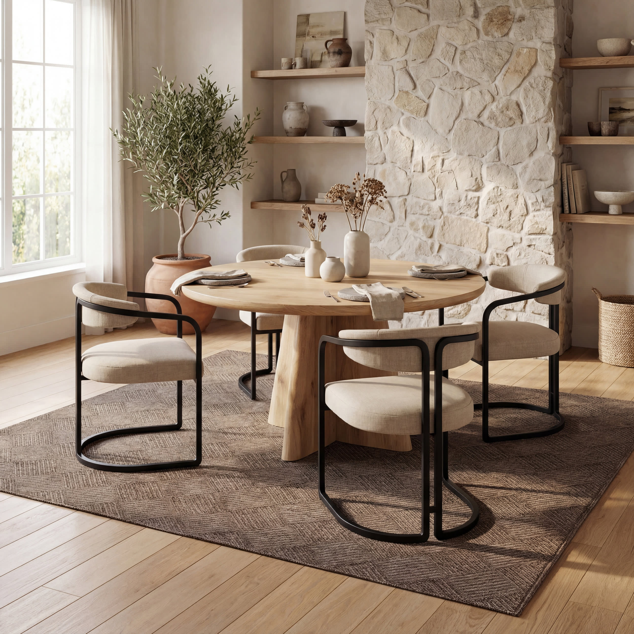Nahla Modern Diamond Indoor/Outdoor Rug | Brown - Image 7