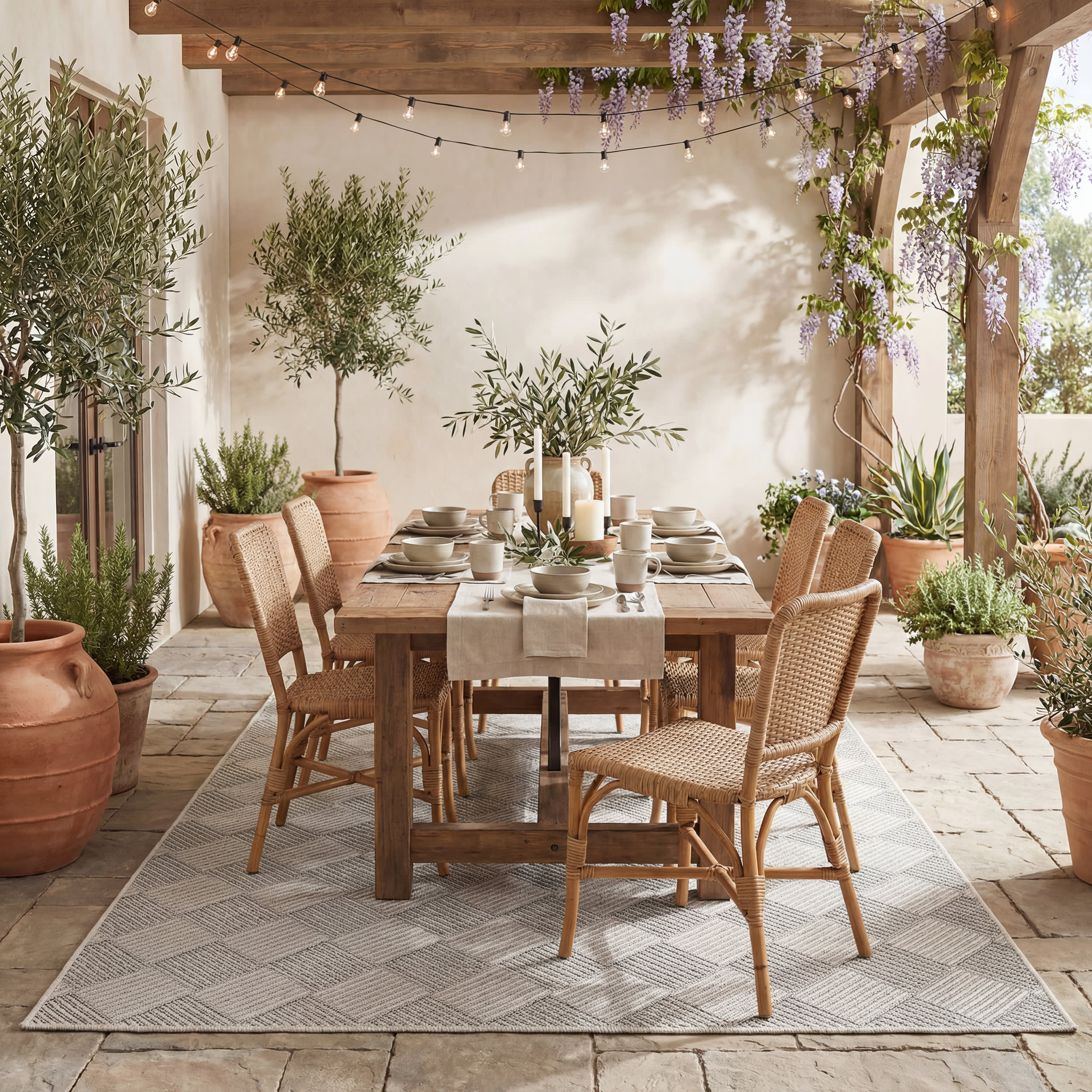 Nahla Modern Diamond Indoor/Outdoor Rug | Grey - Image 6