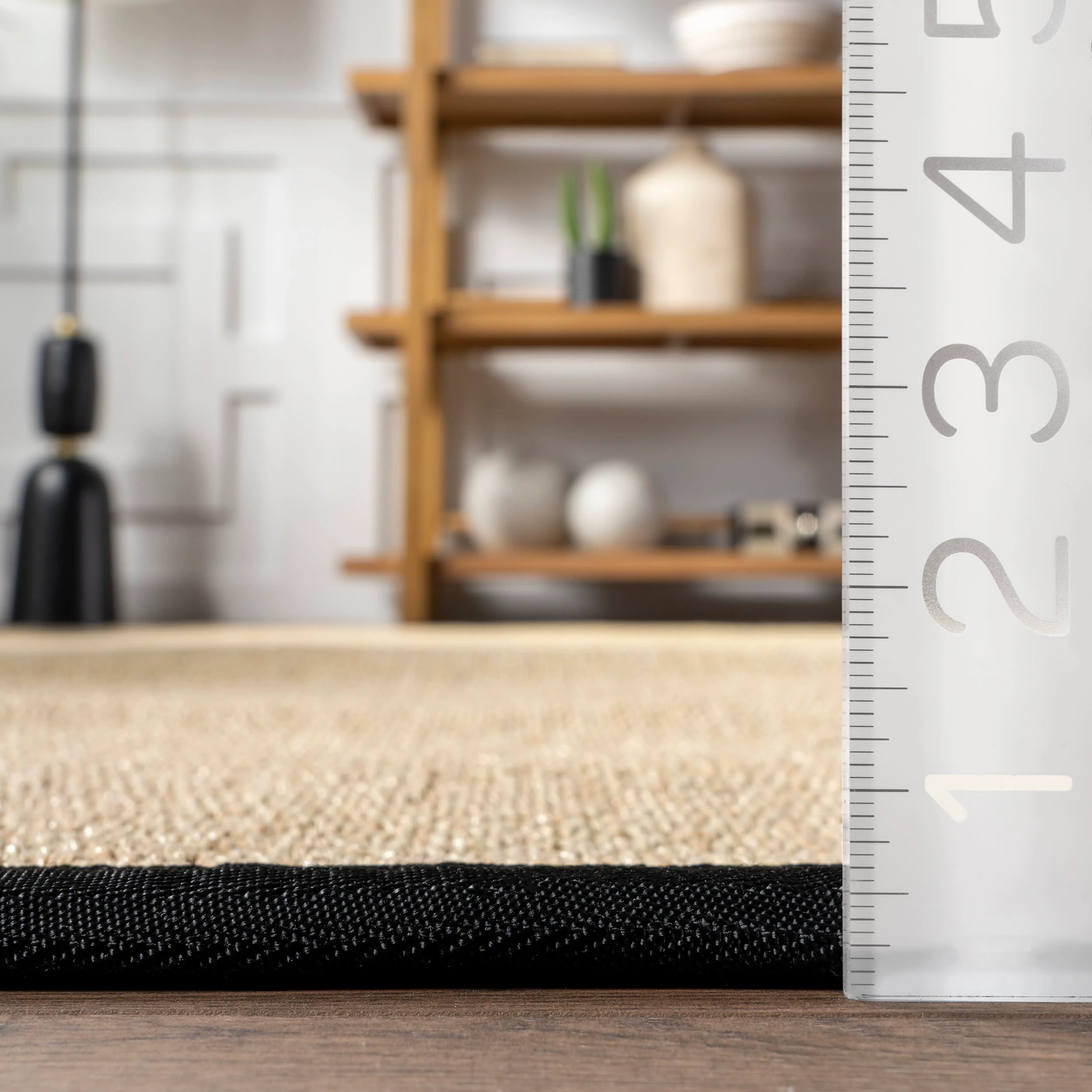 Naida Faux Seagrass Indoor/Outdoor Rug | Black - Image 5