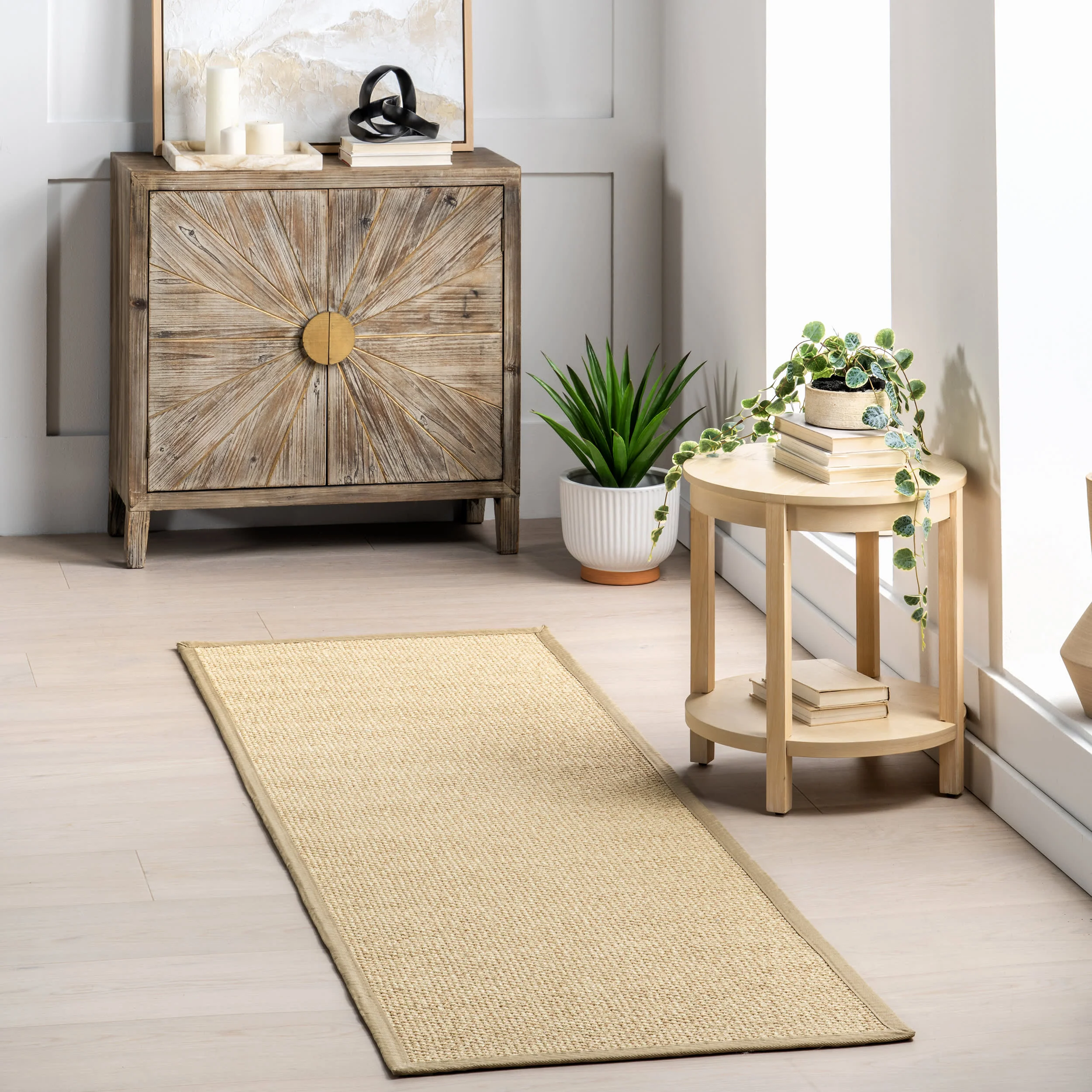 Naida Faux Seagrass Indoor/Outdoor Rug | Tan - Image 2