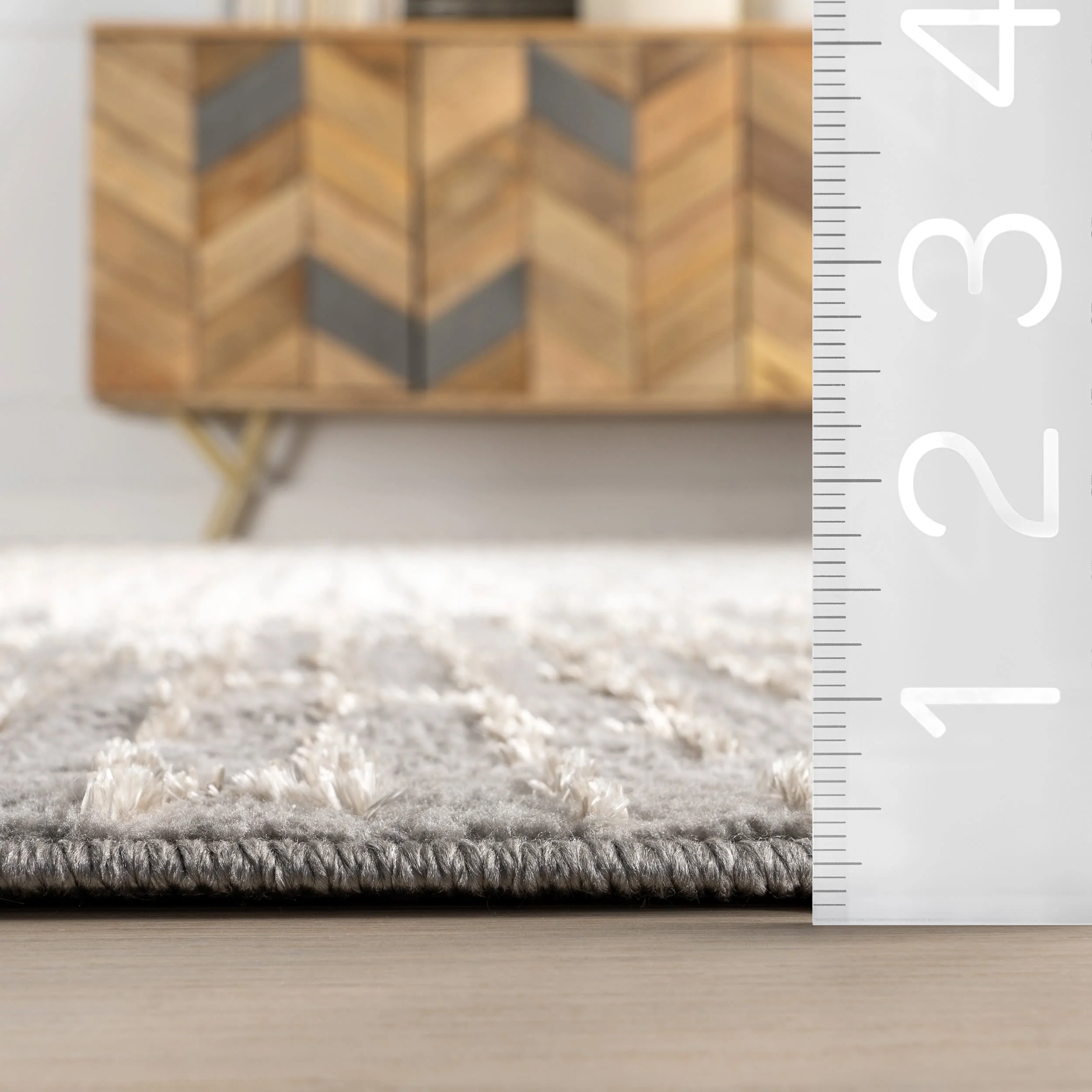 Naira Abstract Rug | Grey - Image 6
