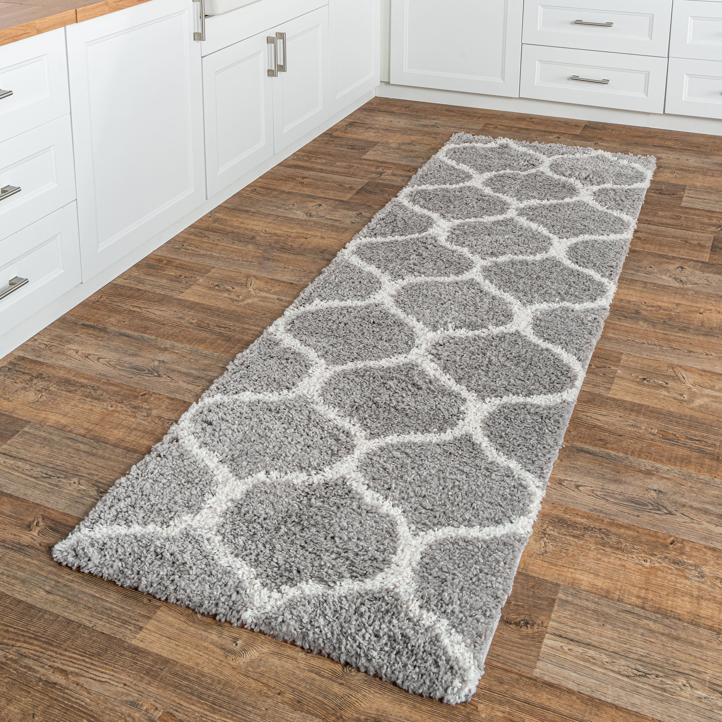 Naomi Quatrefoil Trellis Rug | Grey - Image 2