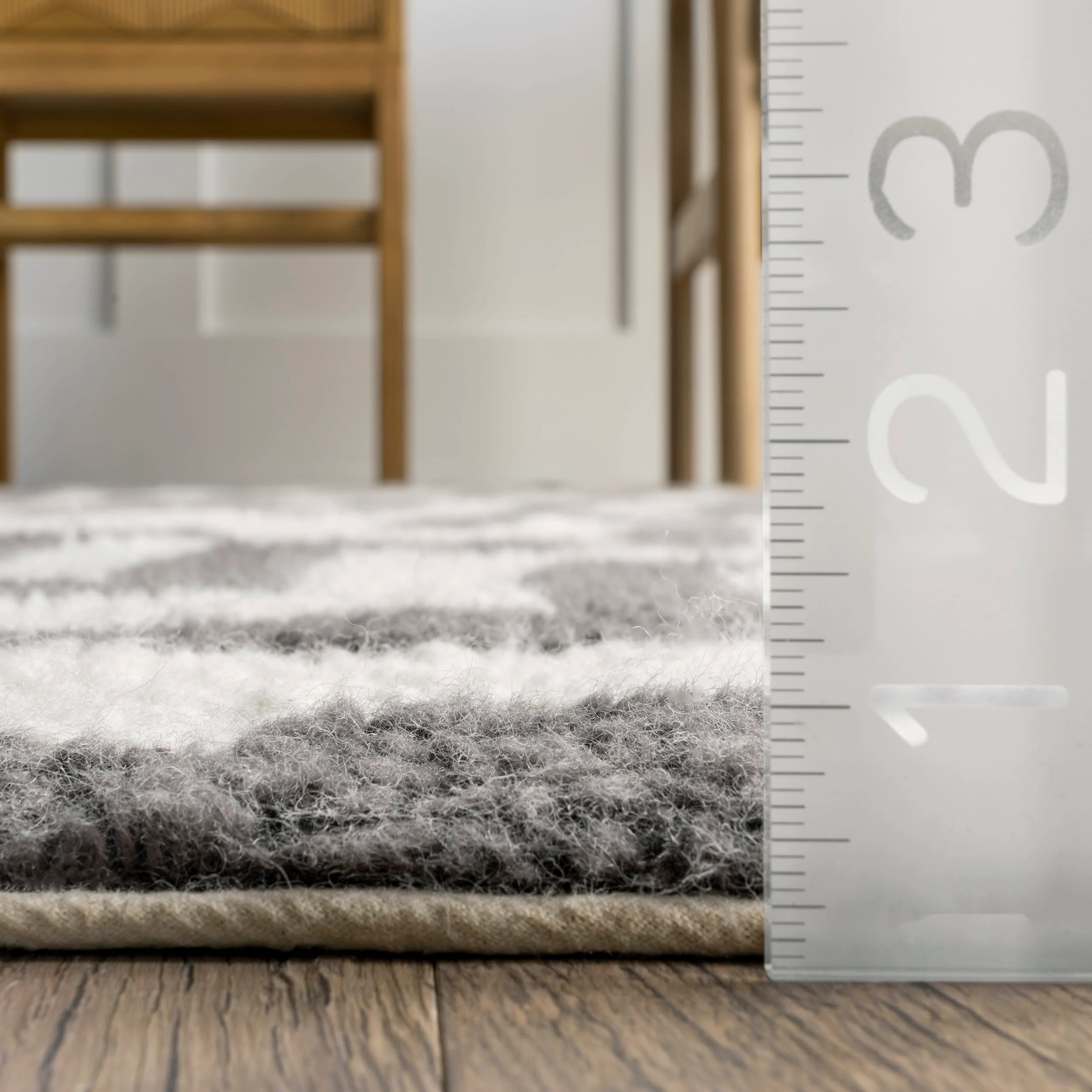 Naomi Wool Chevron Washable Rug | Ivory - Image 5