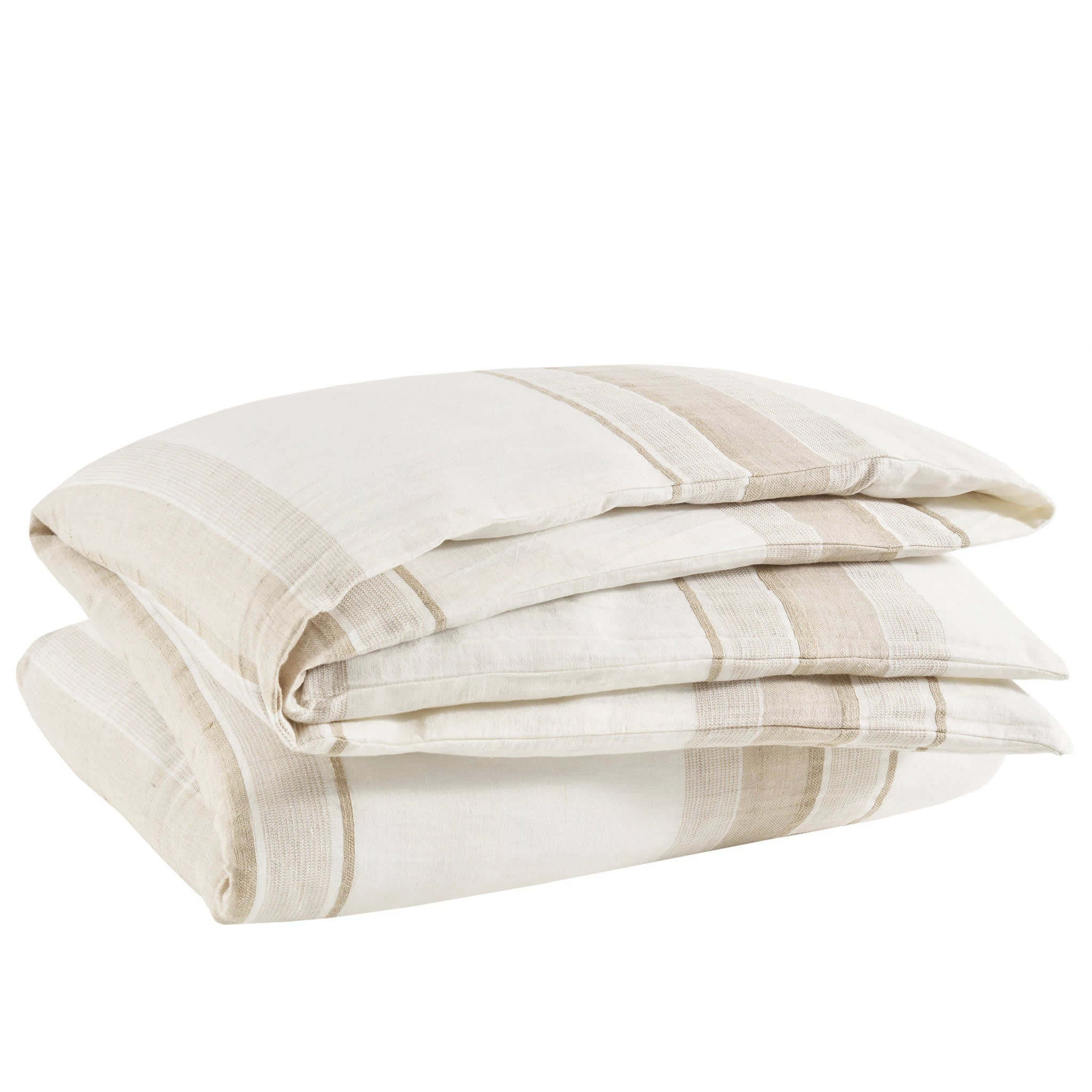 Napa Stripe Linen Duvet Cover | Natural - Image 3