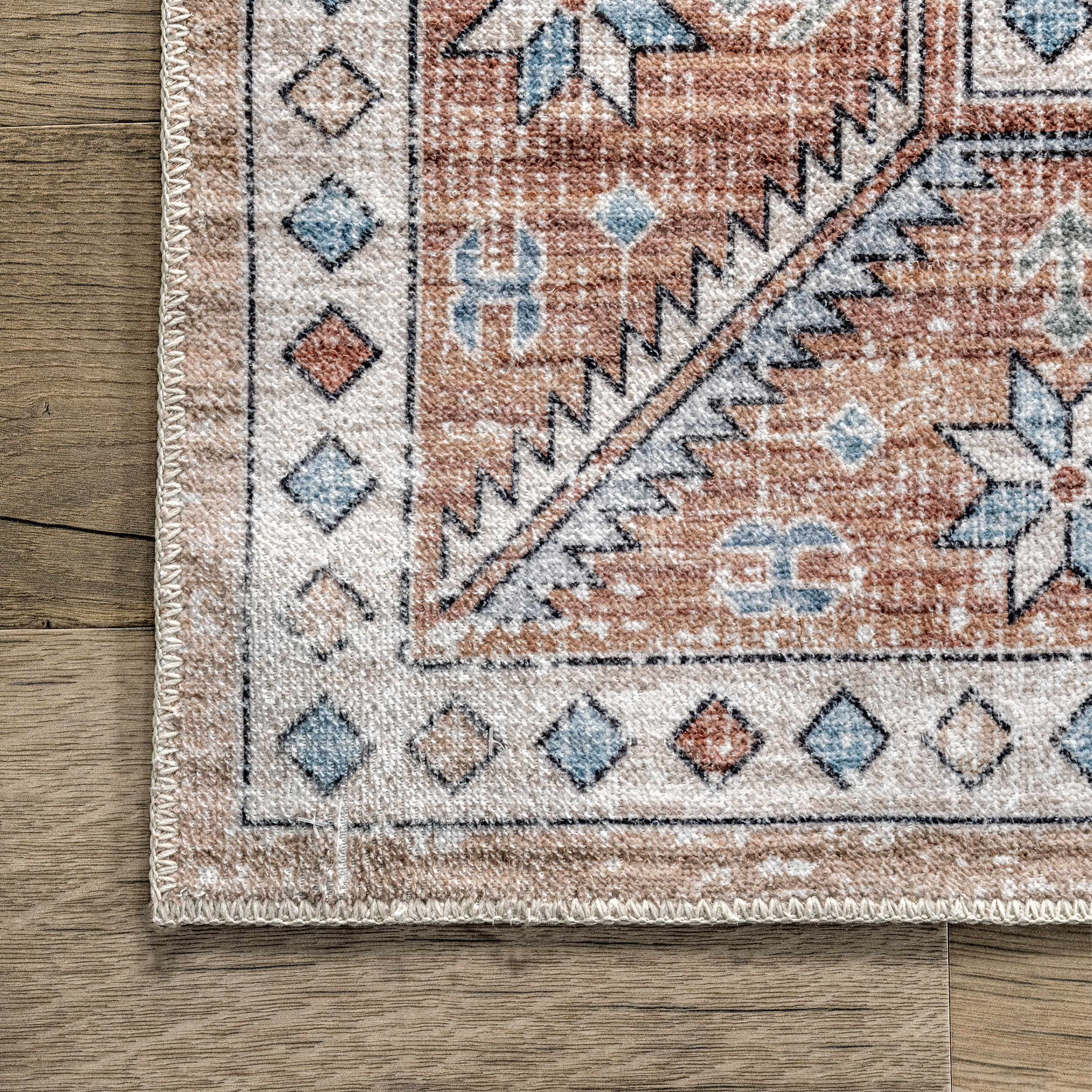 Natasha Medallion Washable Rug | Multicolor - Image 3