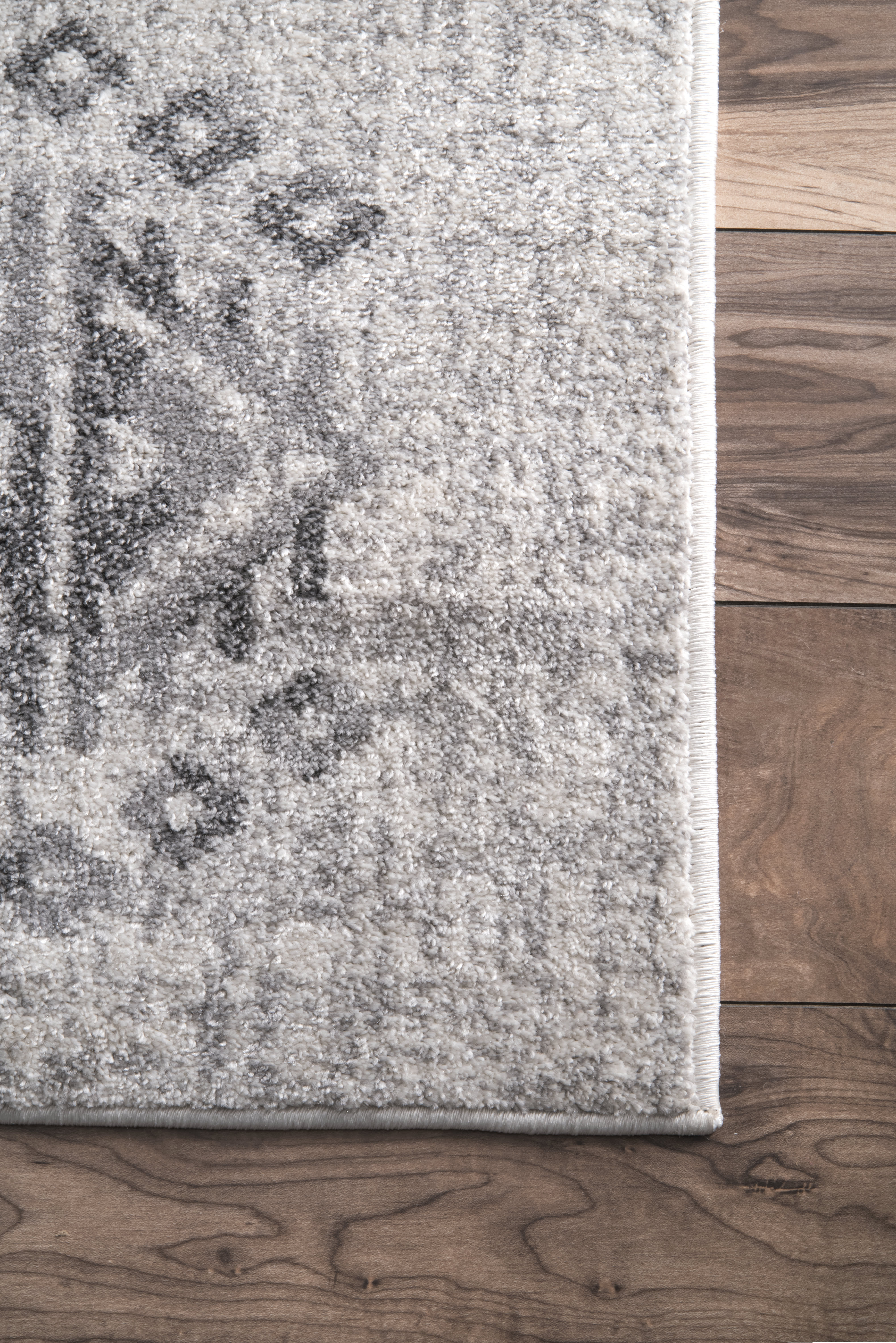 Native Symbolic Diamonds Rug | Grey - Image 3