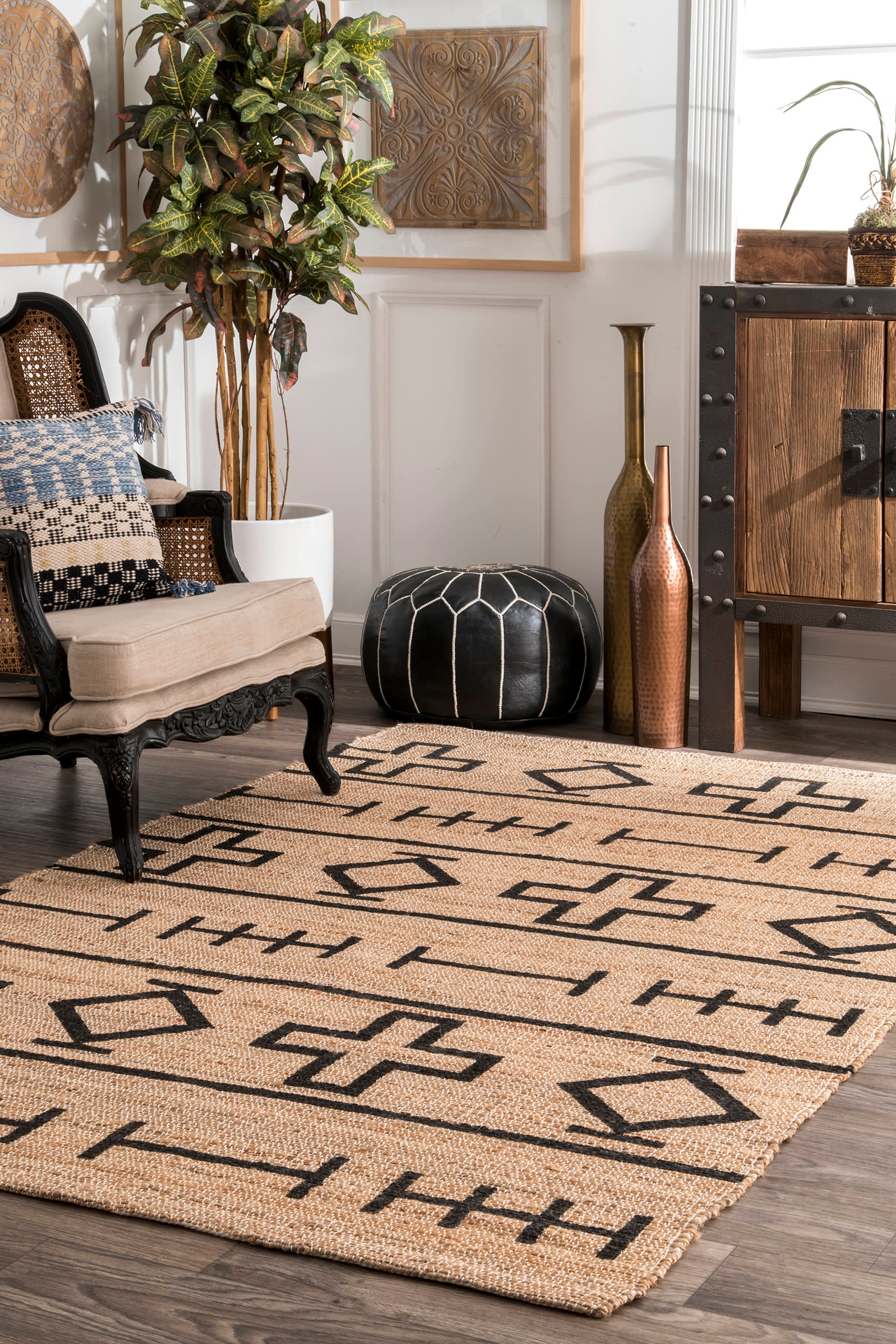 Native Symbols Rug | Natural - Image 2