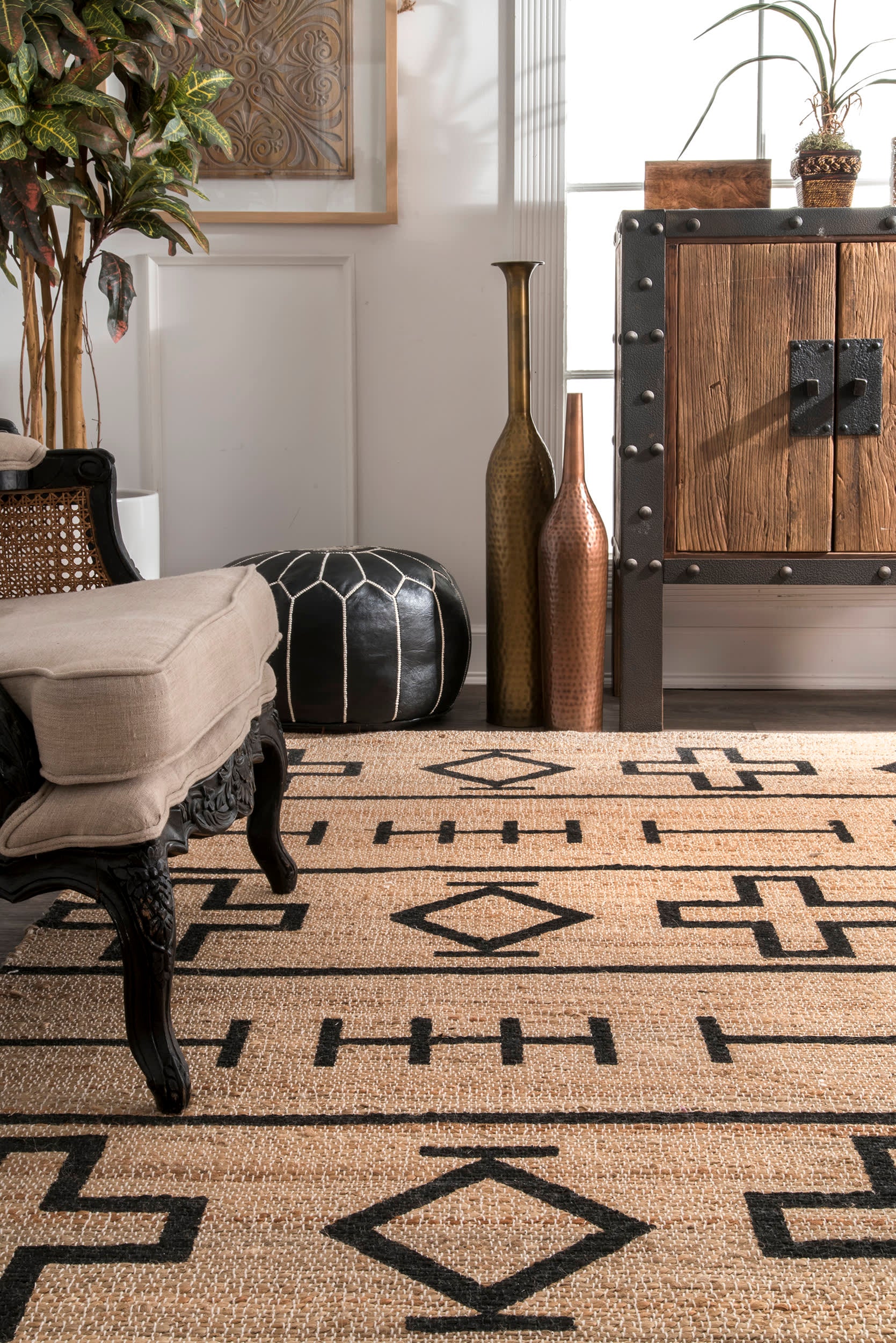 Native Symbols Rug | Natural - Image 4