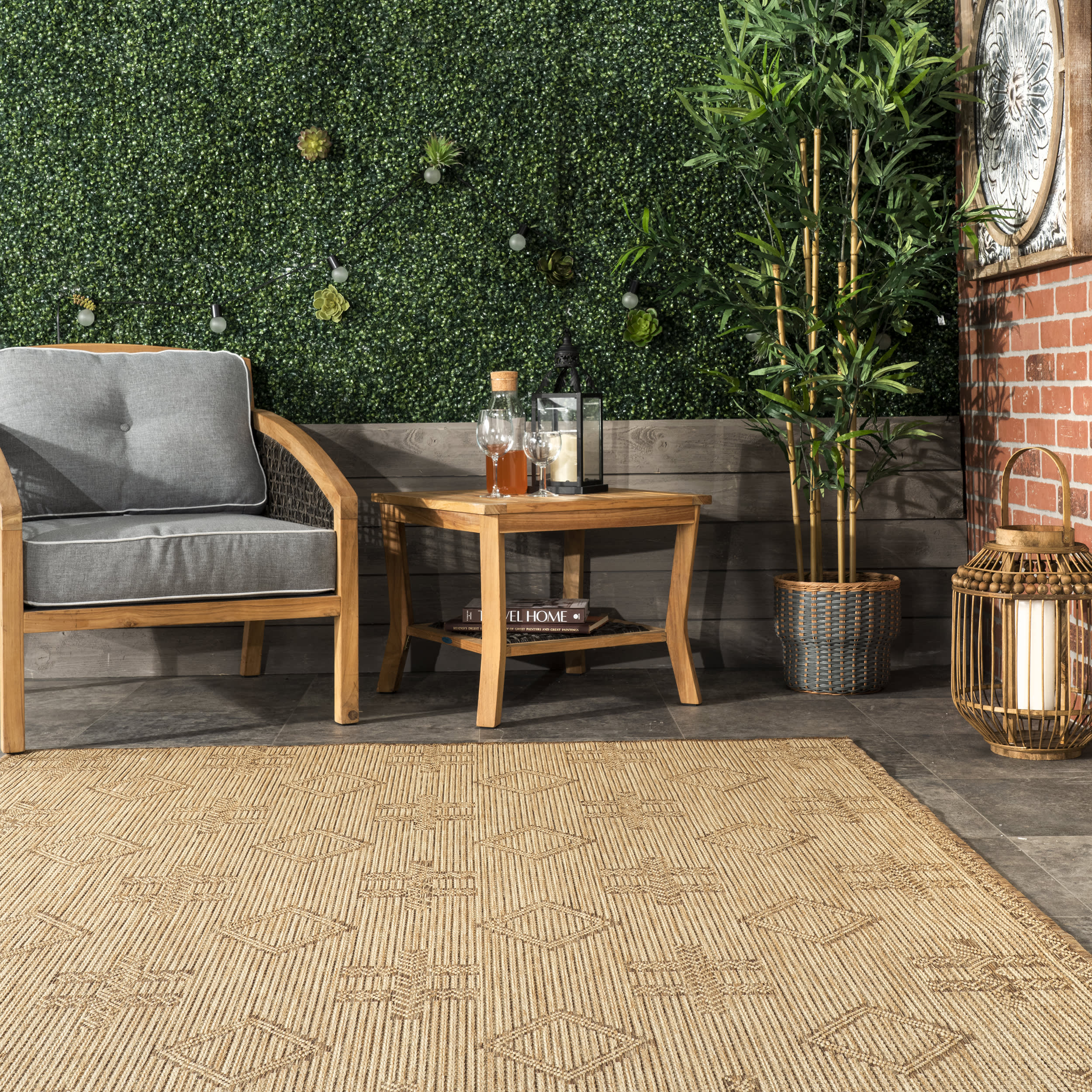 Native Tokens Indoor/Outdoor Rug | Beige - Image 4