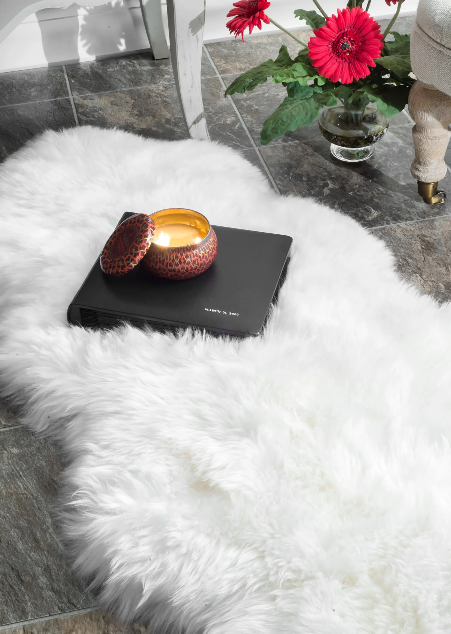 Natural Double Pelt Sheepskin Rug | Natural - Image 4