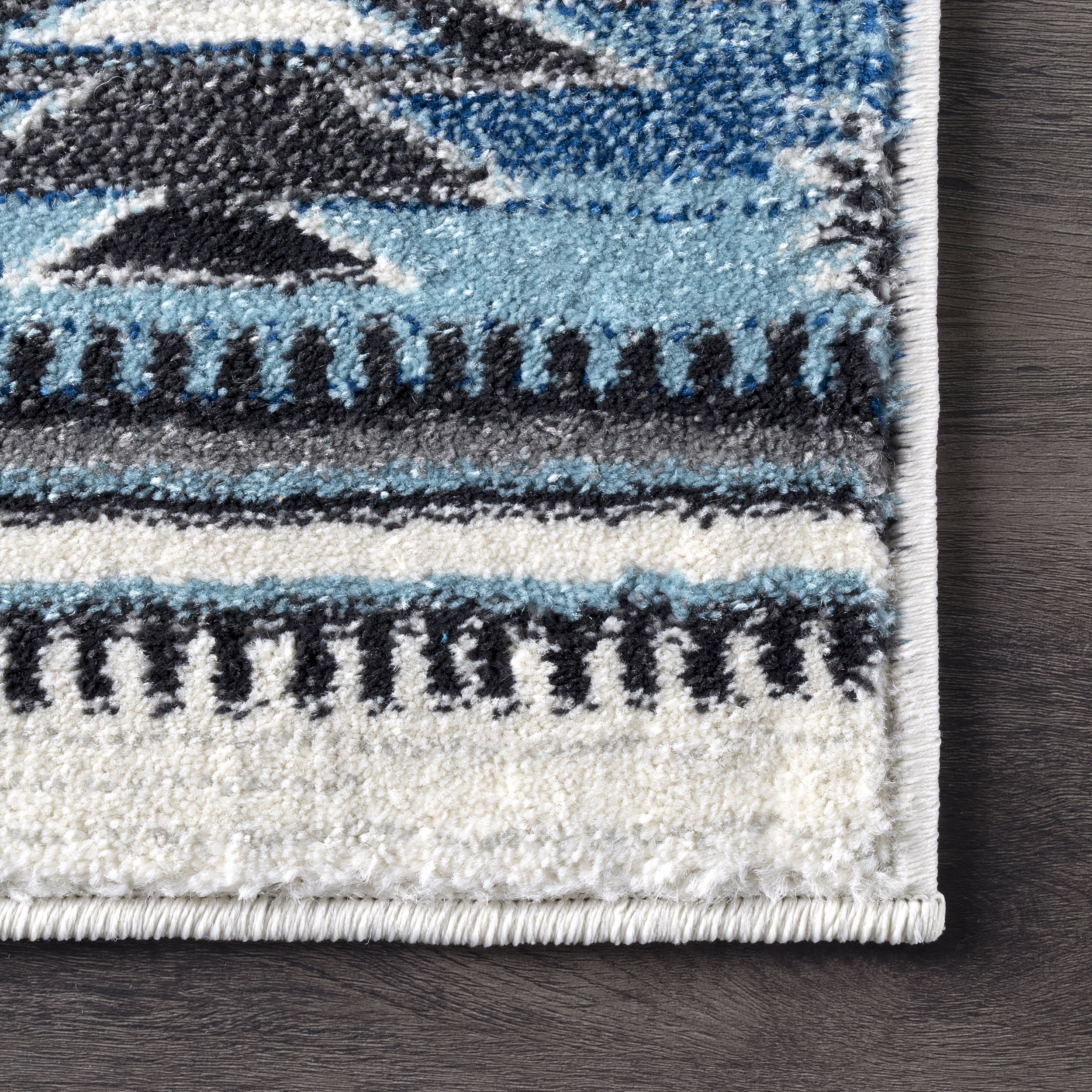 Navajo Border Rug | Aqua - Image 3