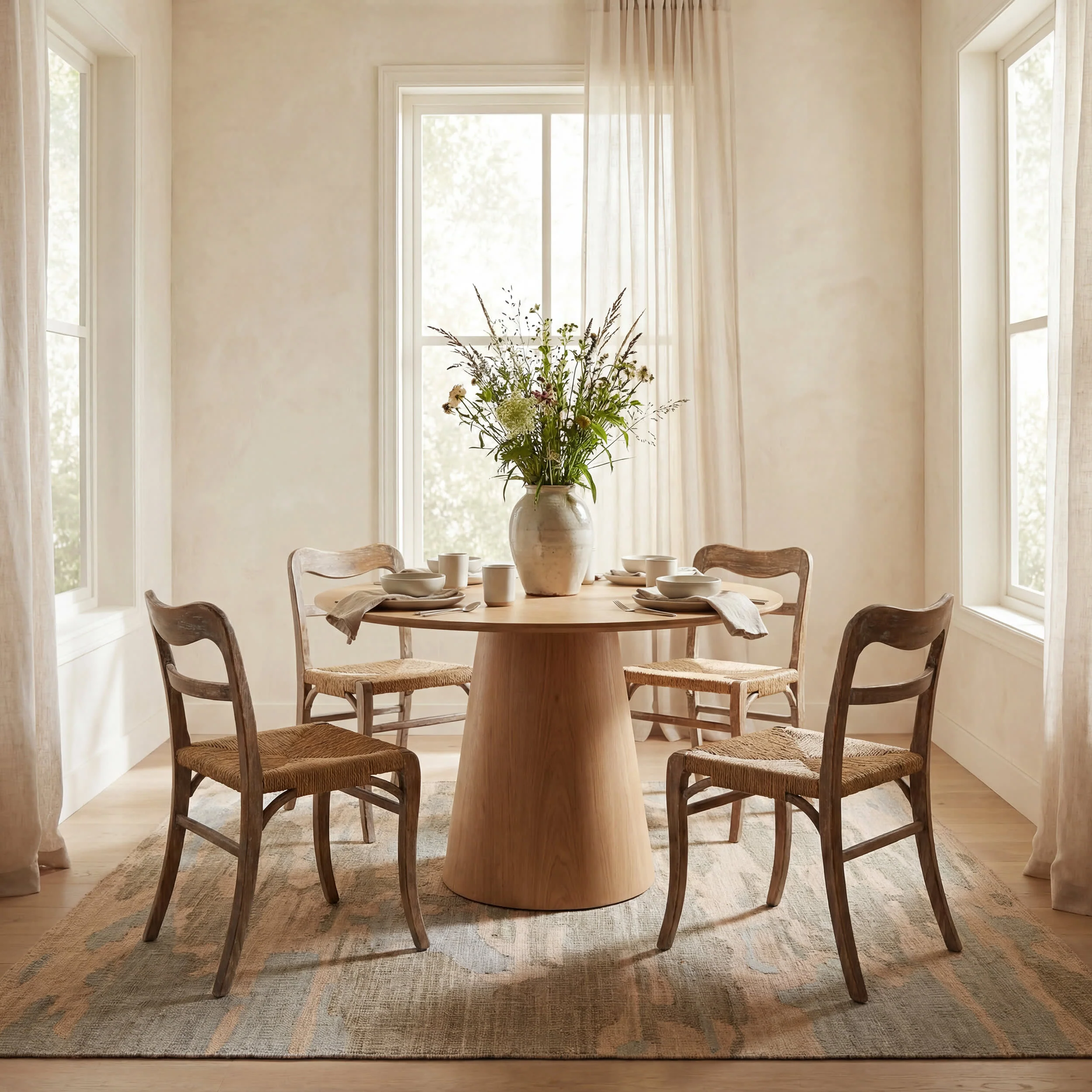 Navi Textured Abstract Indoor Rug | Natural - Image 4