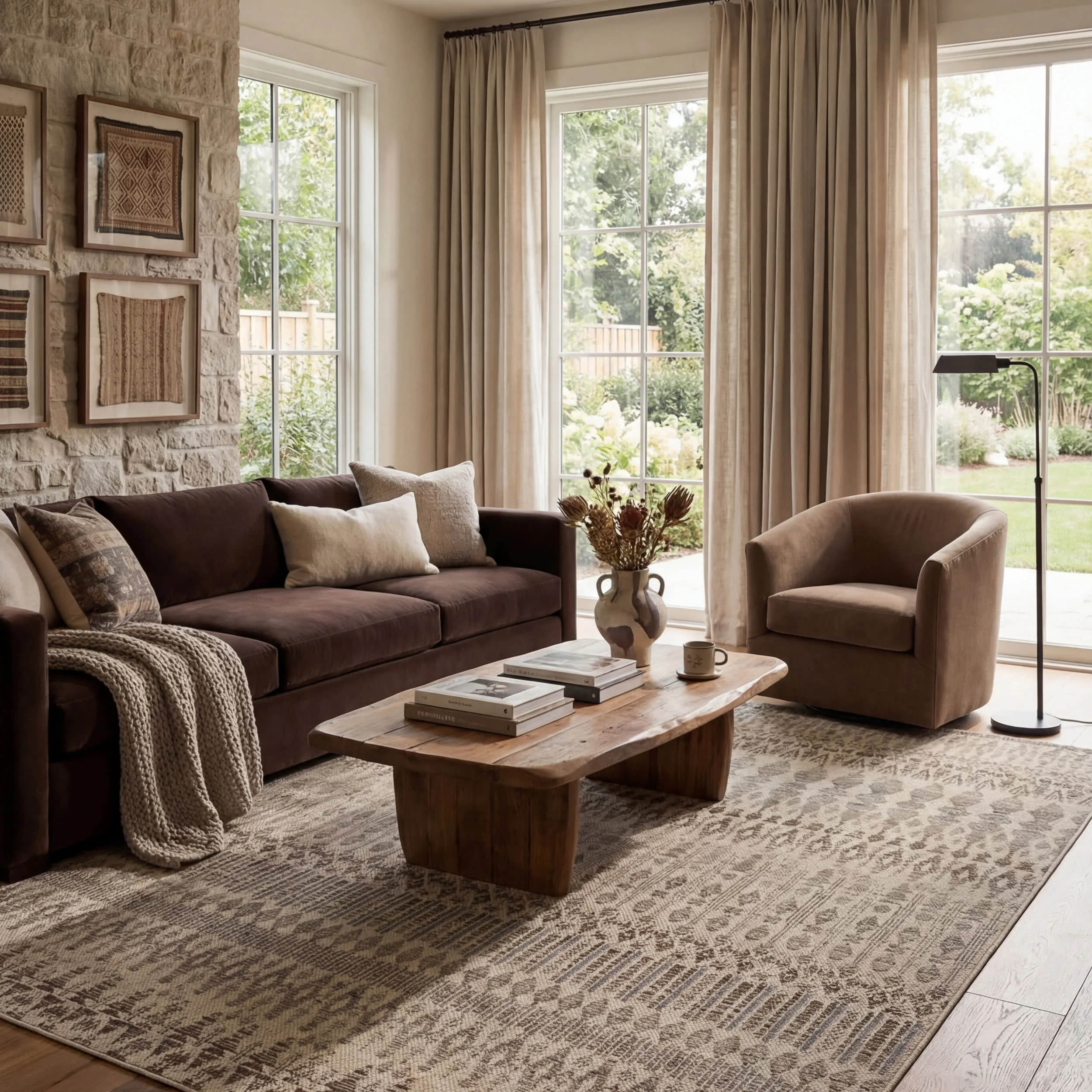 Nayeli Bohemian Floral Indoor/Outdoor Rug | Sand - Image 2