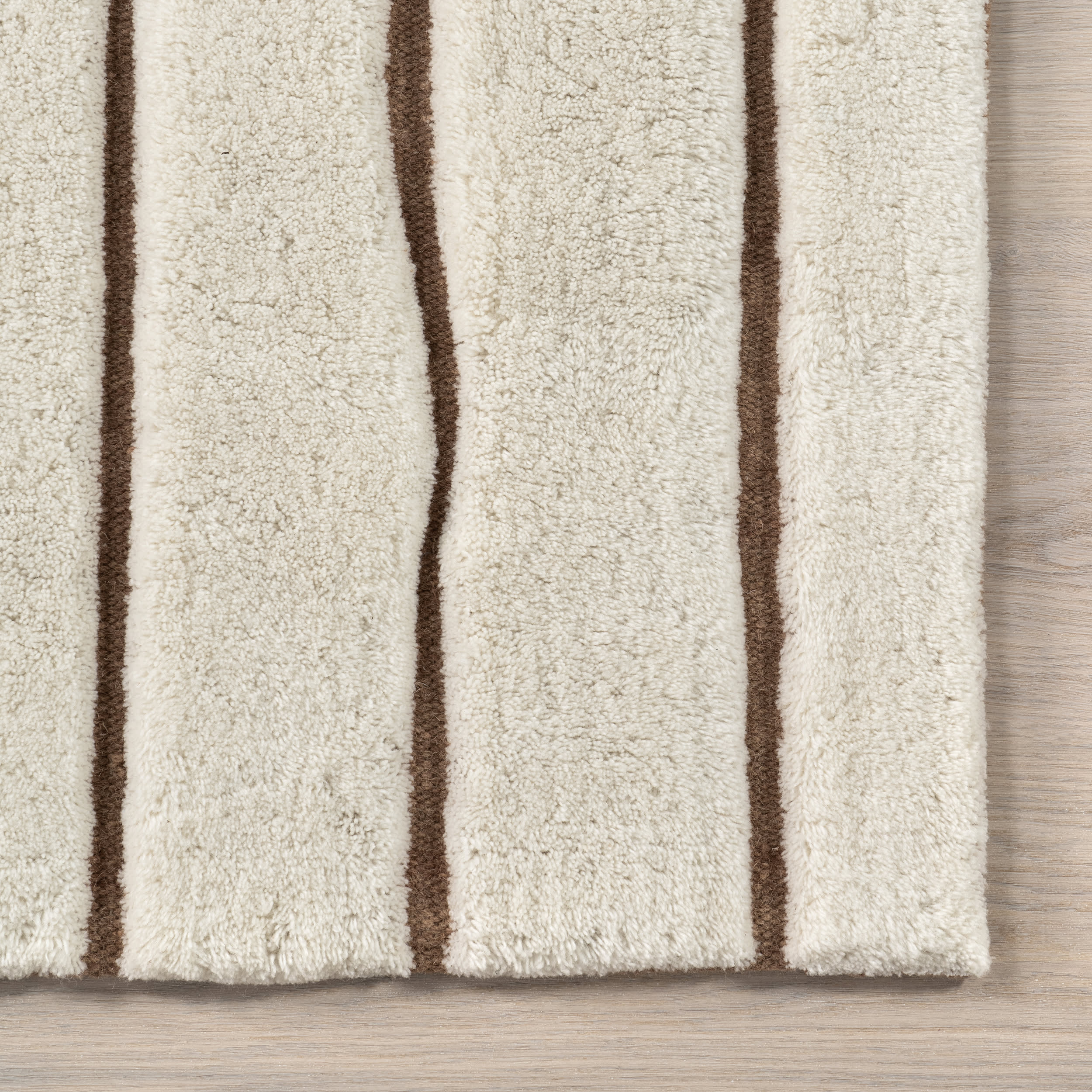 Nazco Abstract New Zealand Wool Rug | Cream - Image 3