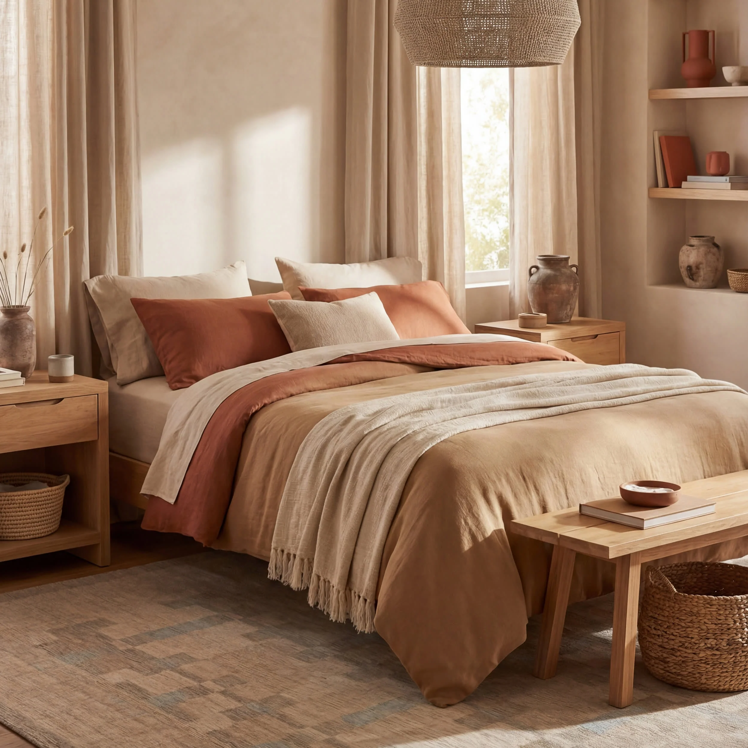 Nefe Bordered Washable Rug | Brown - Image 10