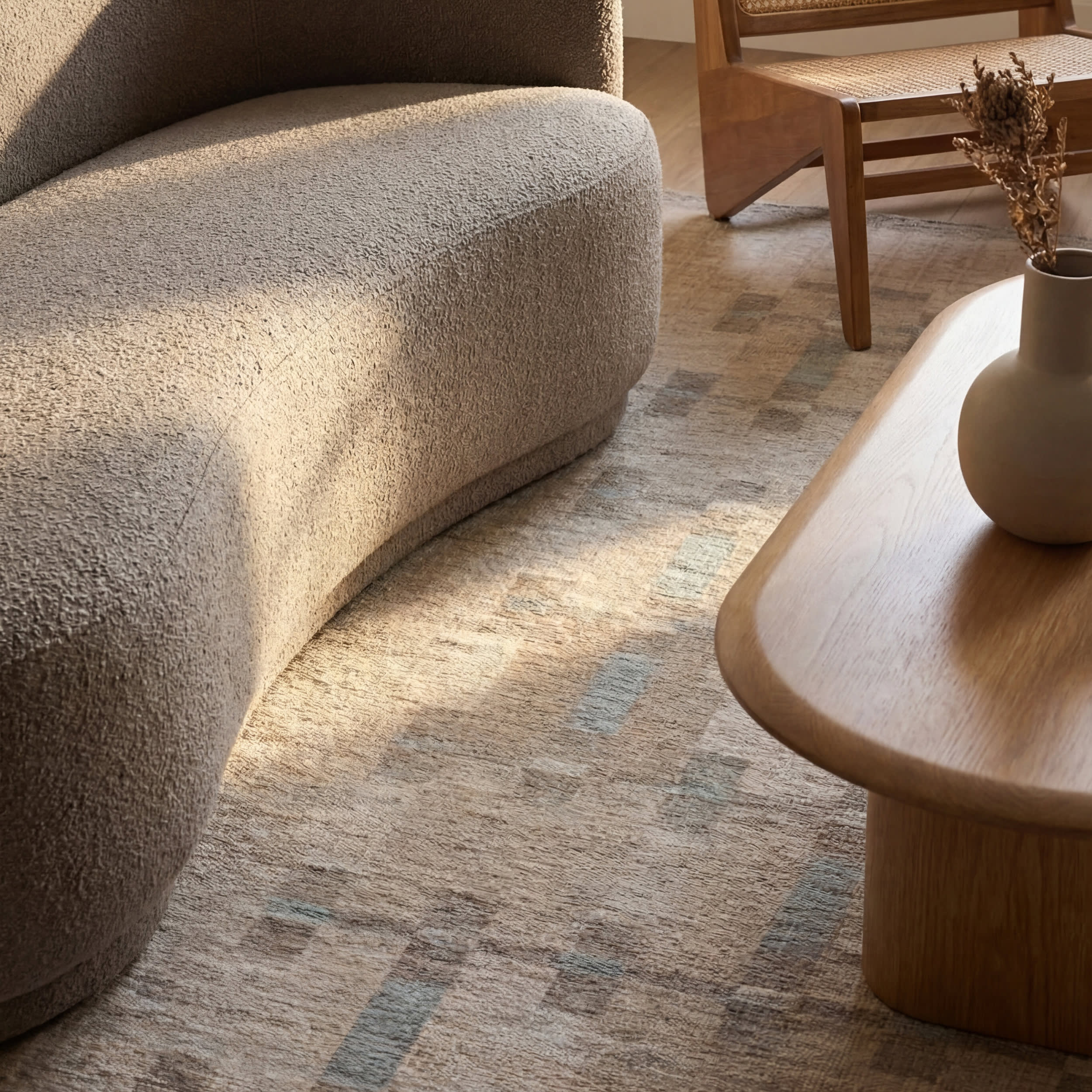 Nefe Bordered Washable Rug | Brown - Image 5