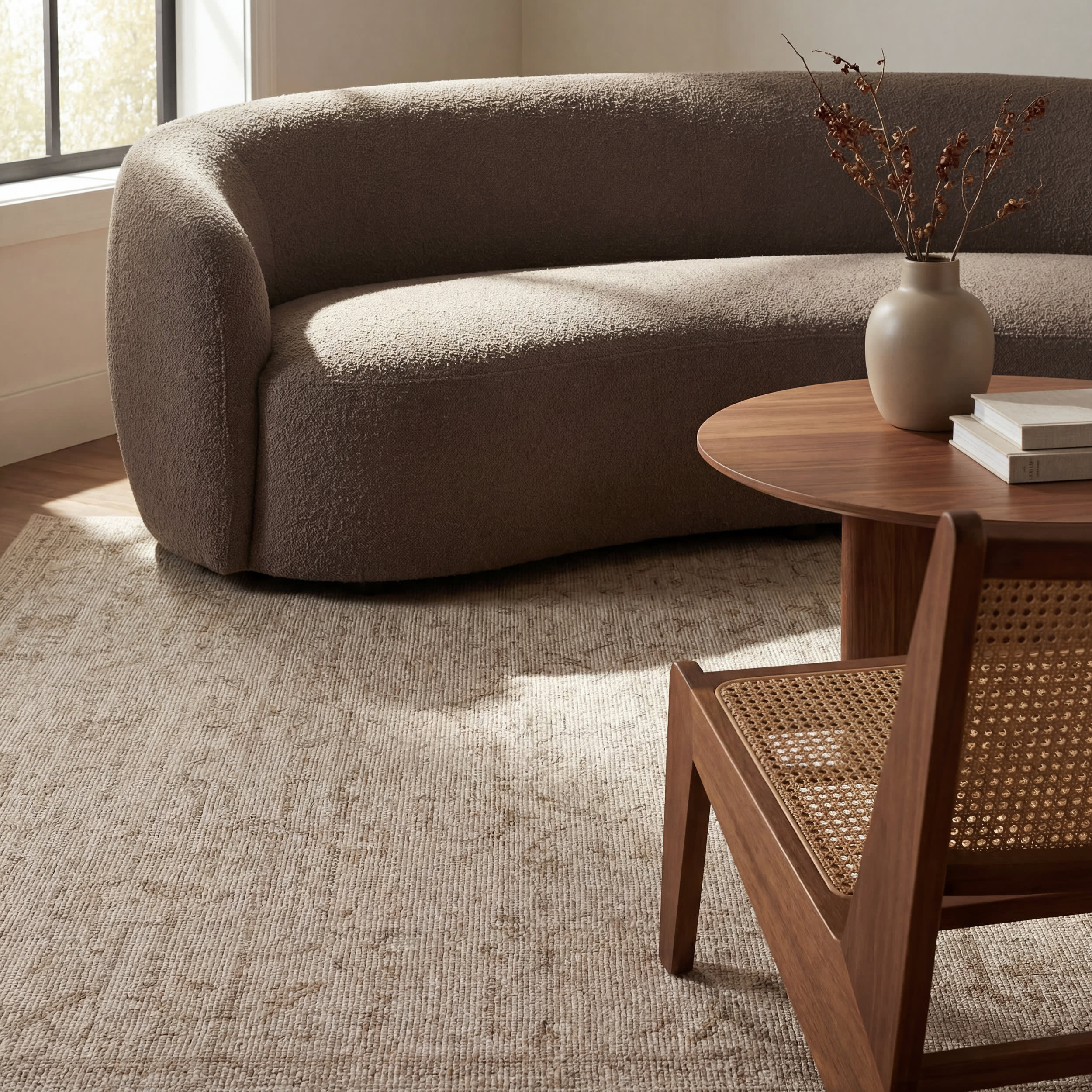 Nefre Traditional Diamond Rug | Beige - Image 5