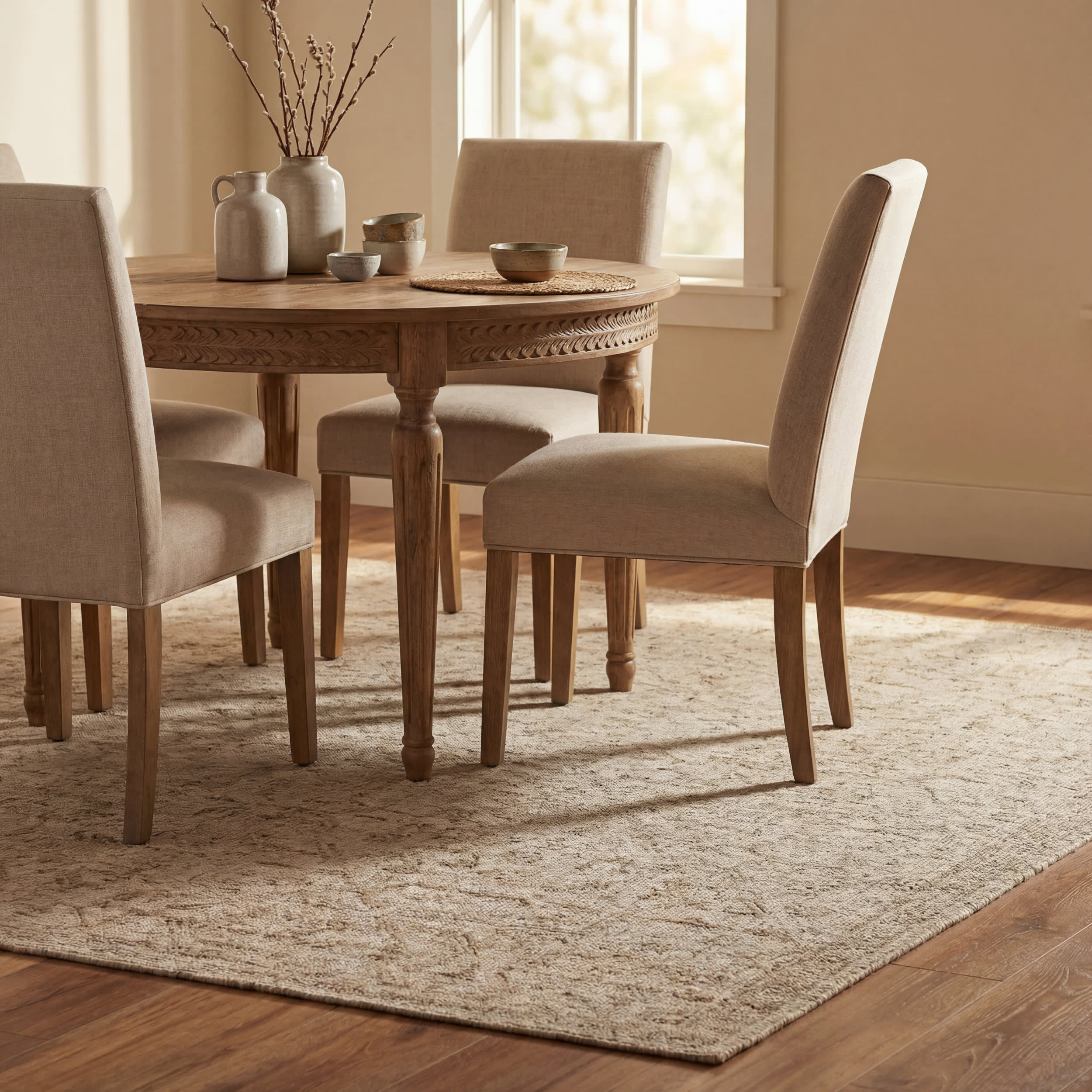 Nefre Traditional Diamond Rug | Beige - Image 7