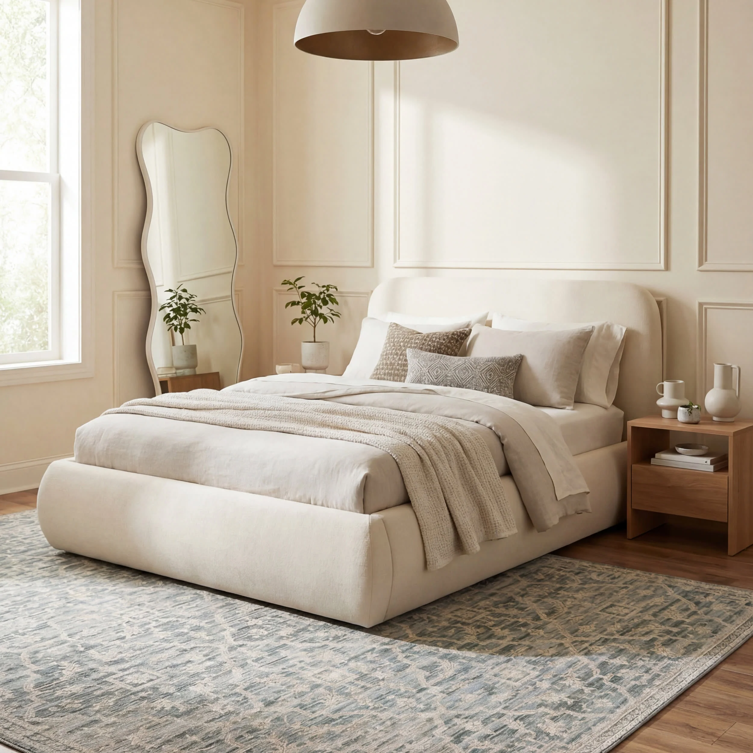 Nefre Traditional Diamond Rug | Blue - Image 10