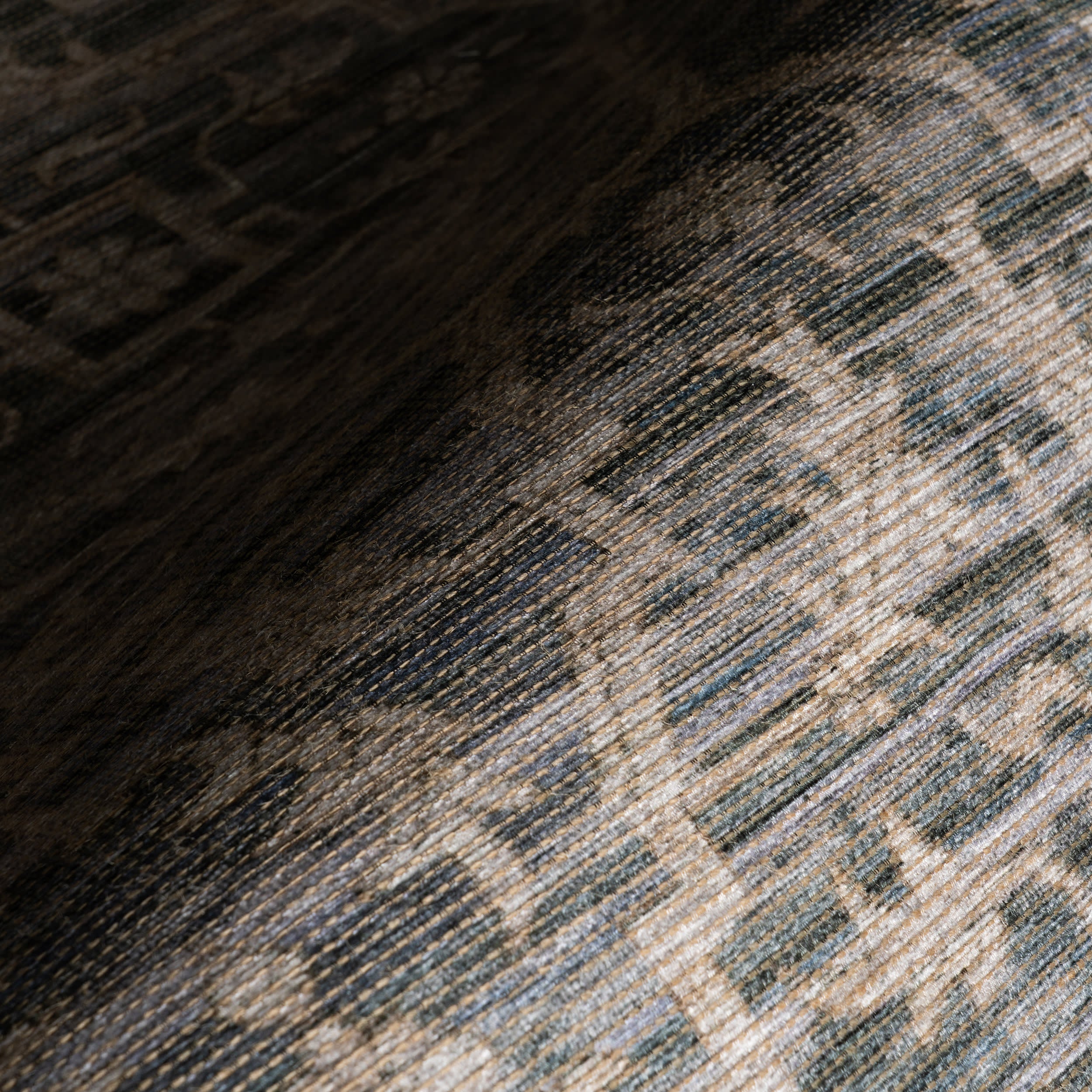 Nefre Traditional Diamond Rug | Blue - Image 3
