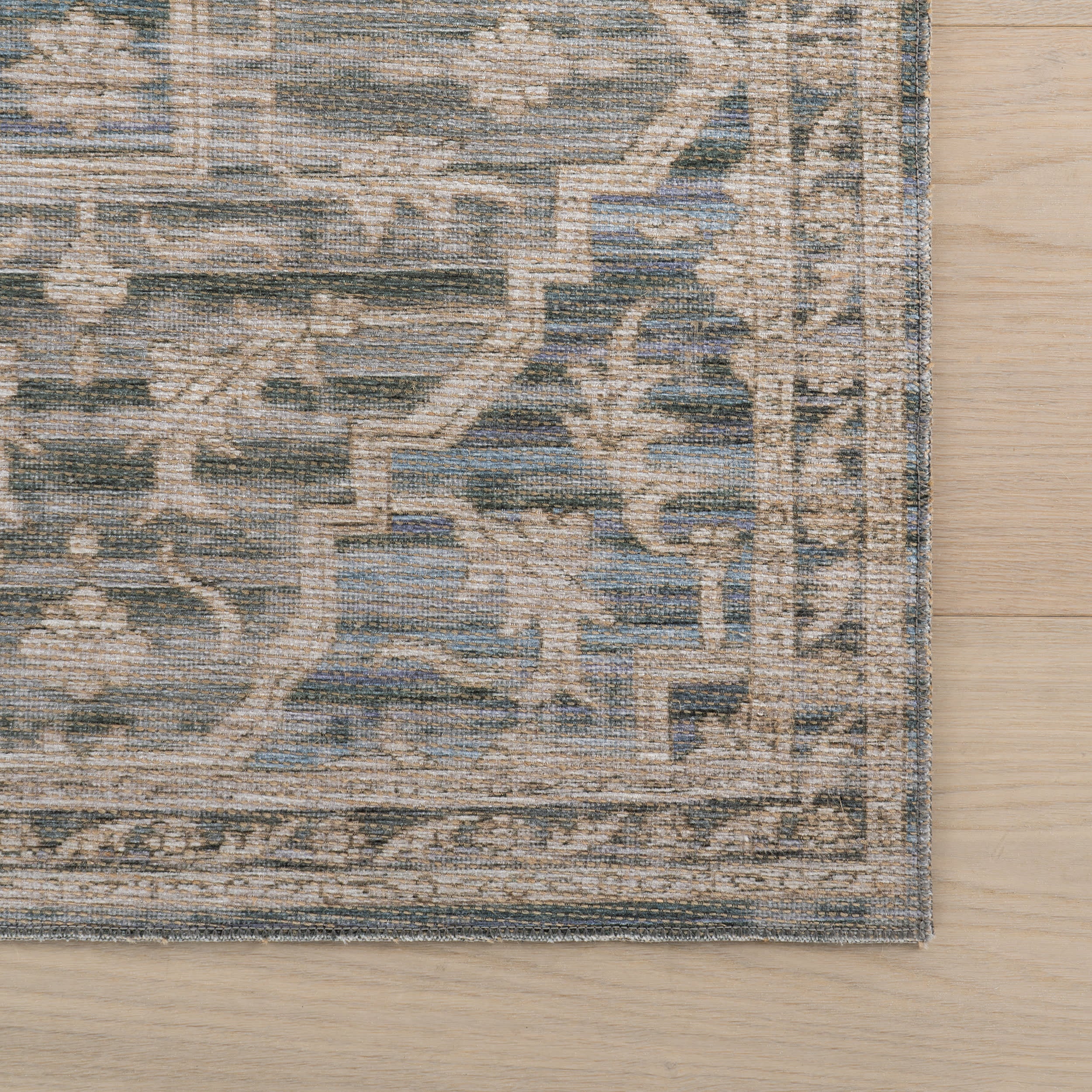 Nefre Traditional Diamond Rug | Blue - Image 4