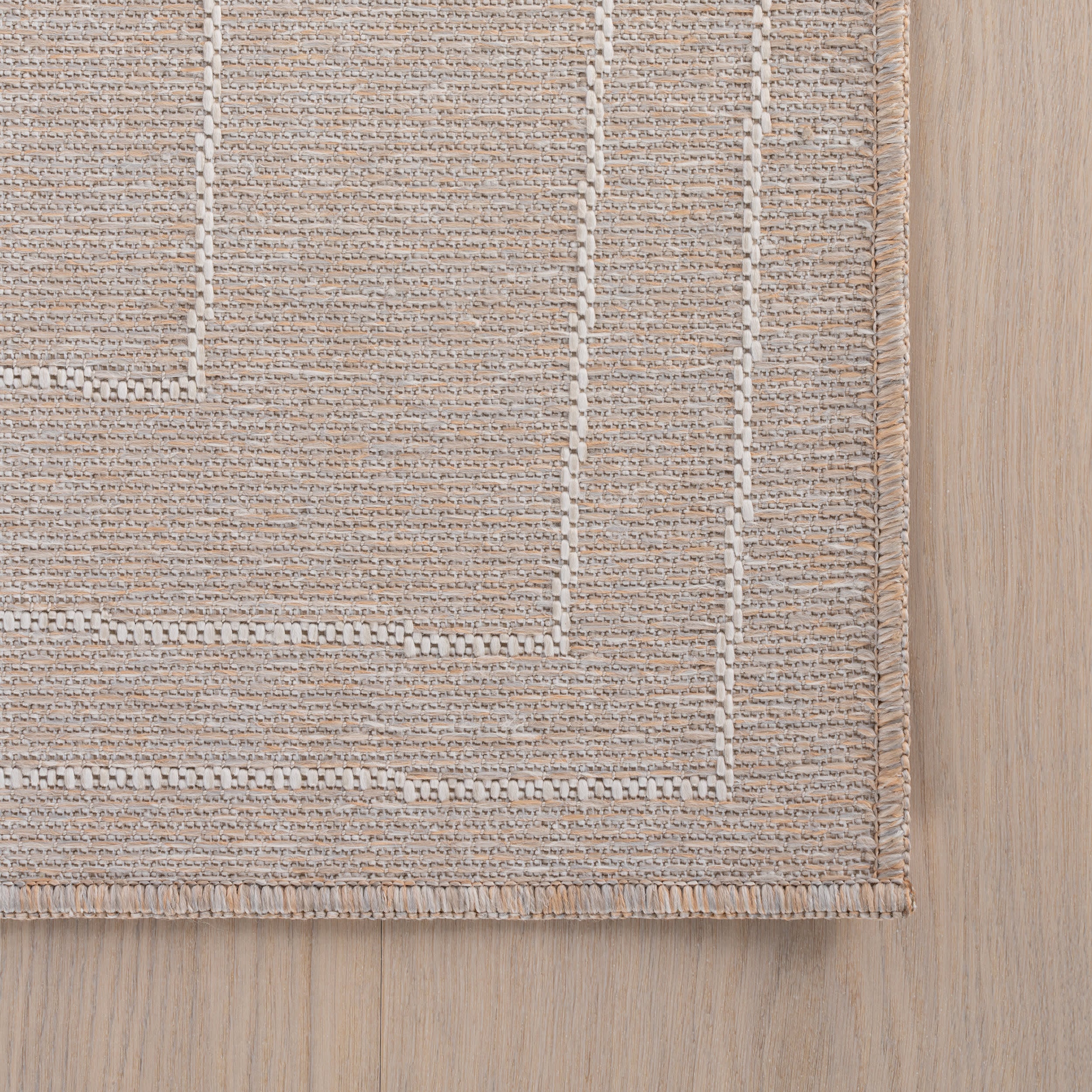 Nellia Bohemian Bordered Indoor/Outdoor Rug | Natural - Image 4