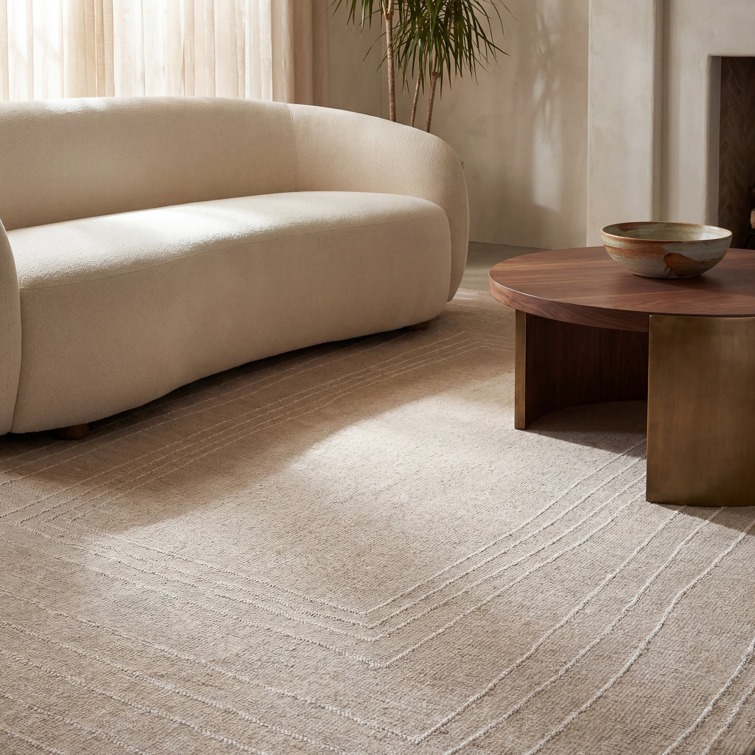 Nellia Bohemian Bordered Indoor/Outdoor Rug | Natural - Image 5