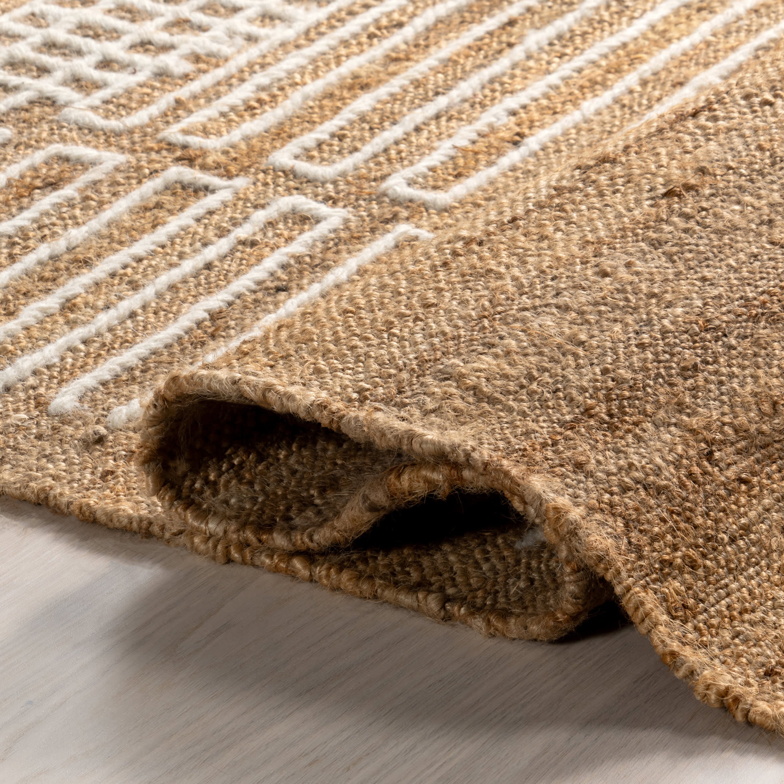 Nene Jute Crosshatch Rug | Natural - Image 6