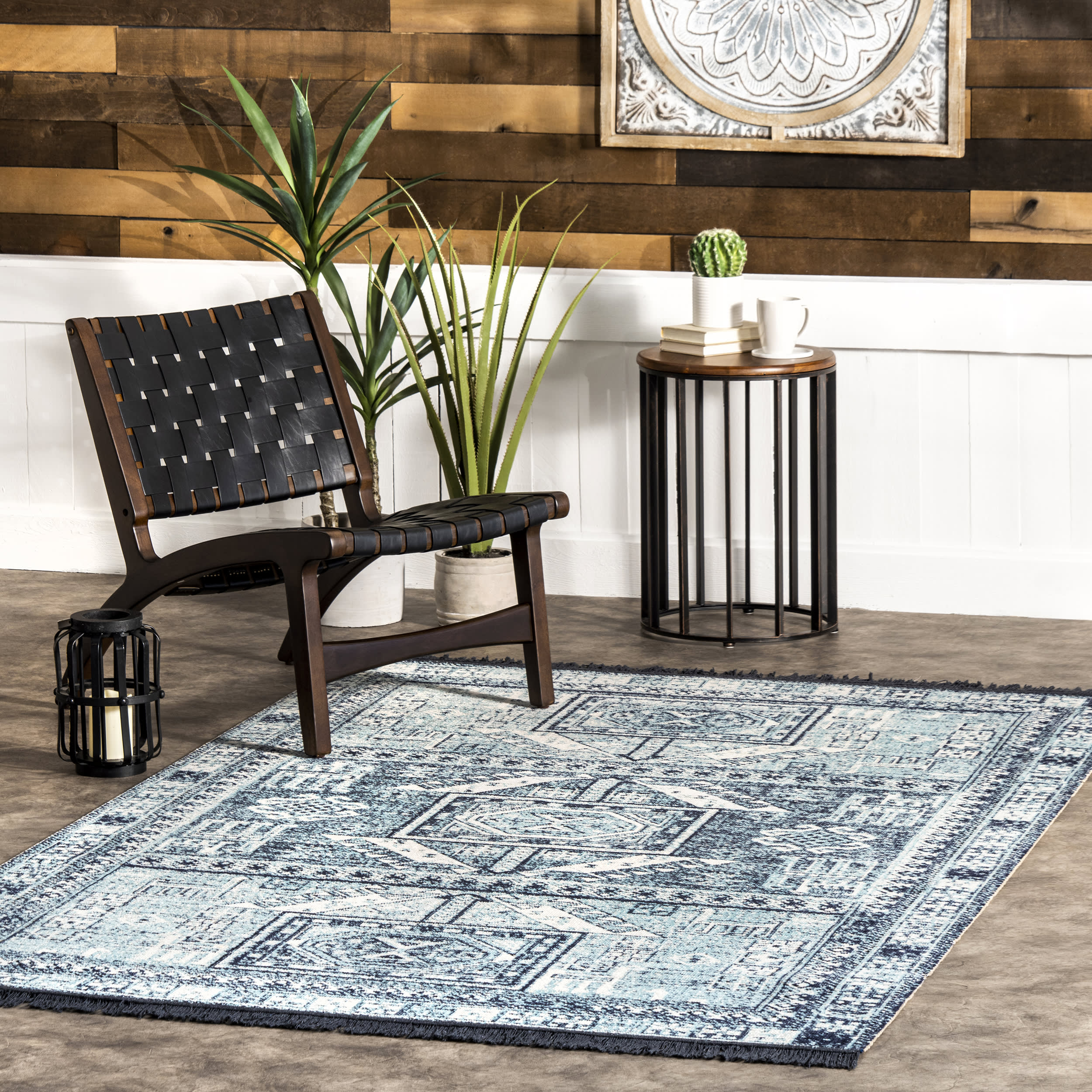 Neoclassic Indoor/Outdoor Rug | Blue - Image 2