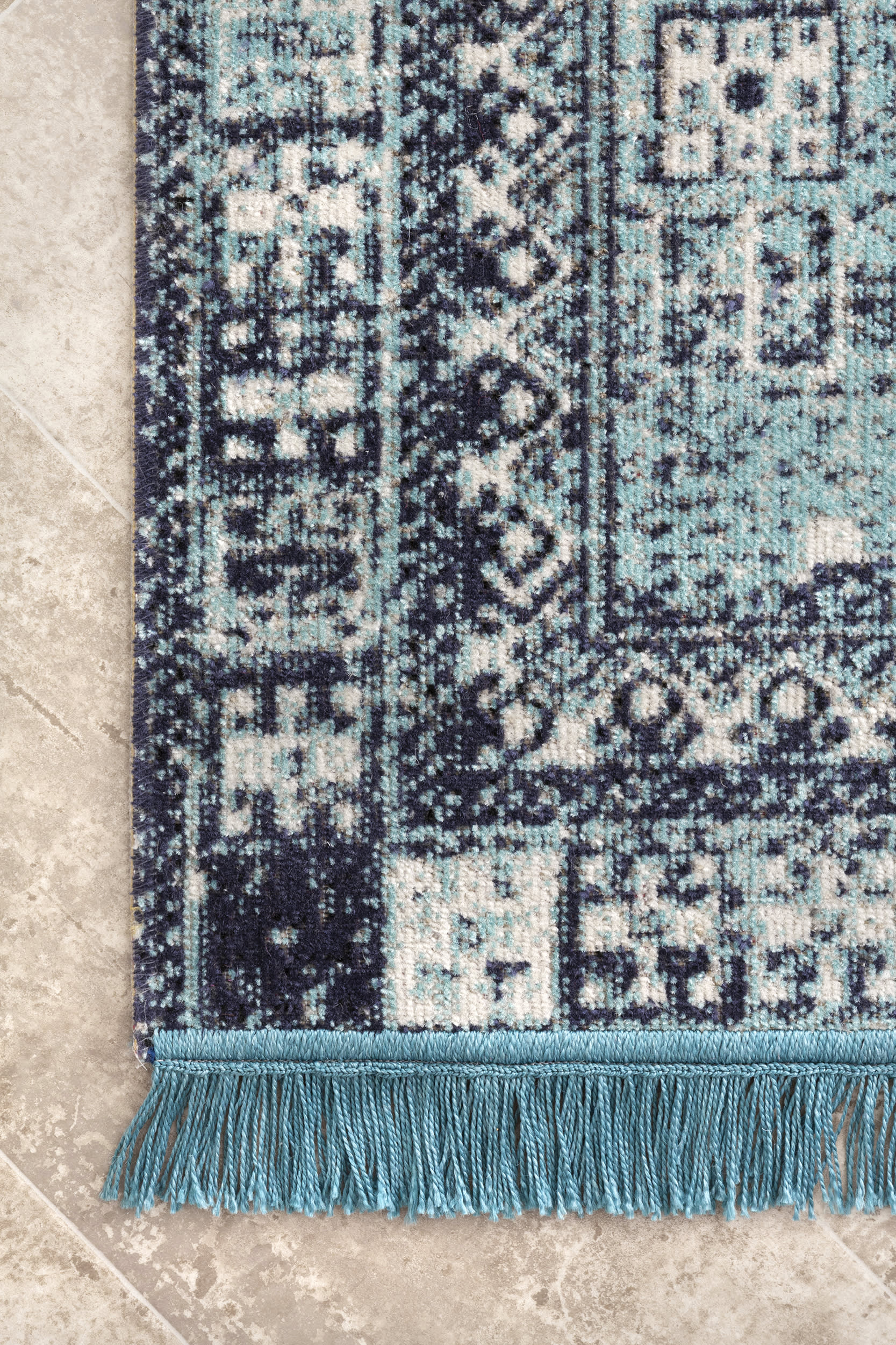 Neoclassic Indoor/Outdoor Rug | Blue - Image 3