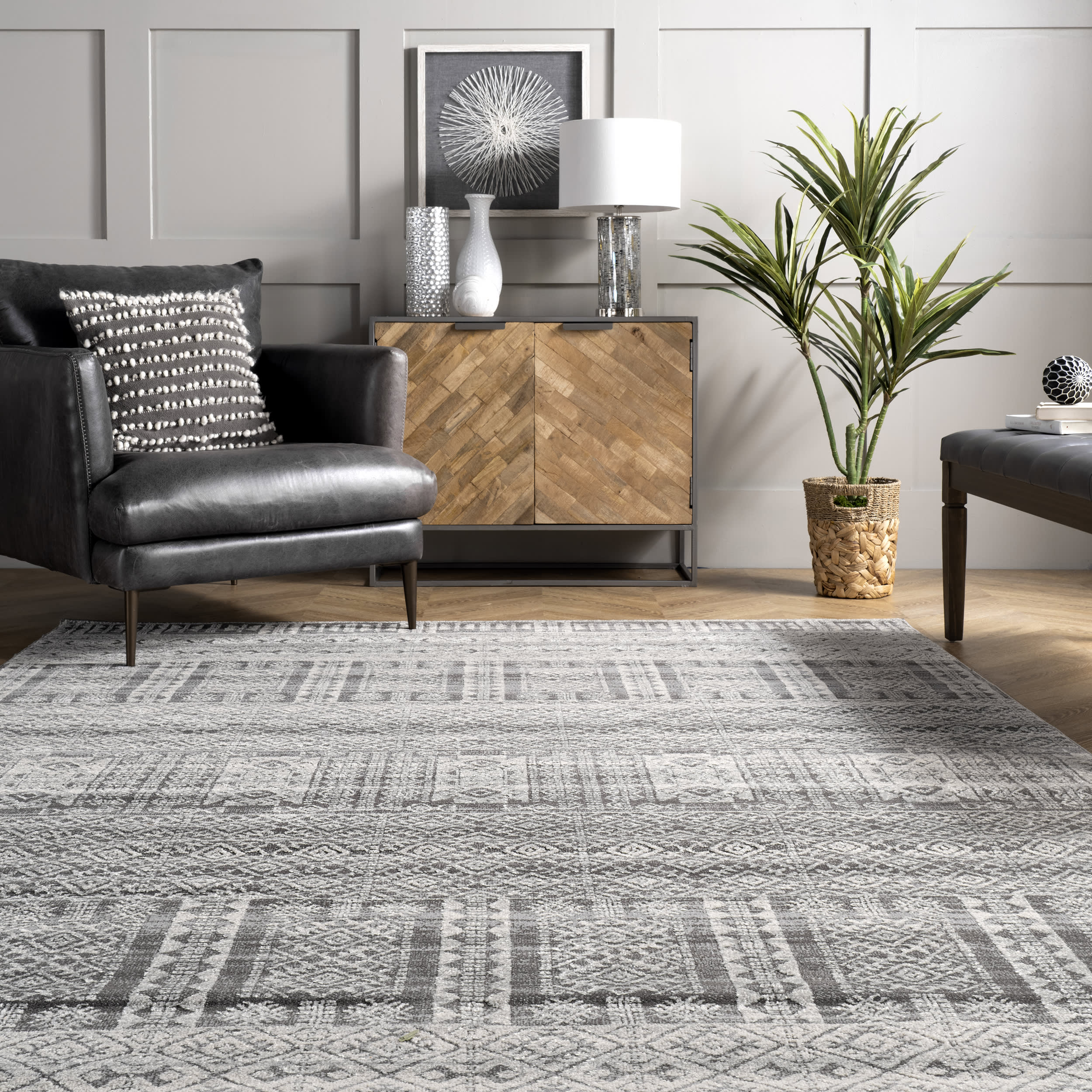 Neoclassic Trellis Rug | Ivory - Image 4