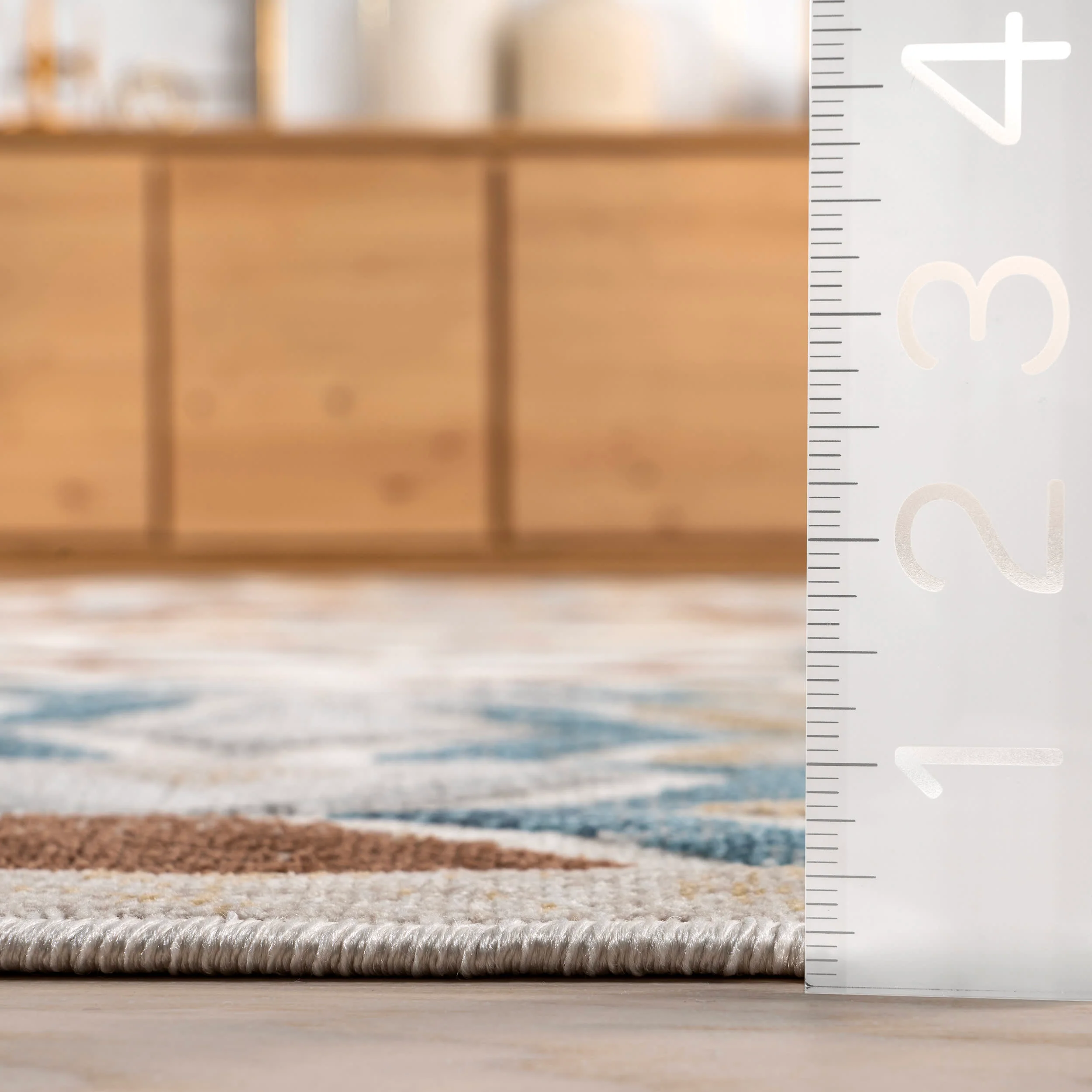 Nerali Washable Geometric Rug | Beige - Image 5