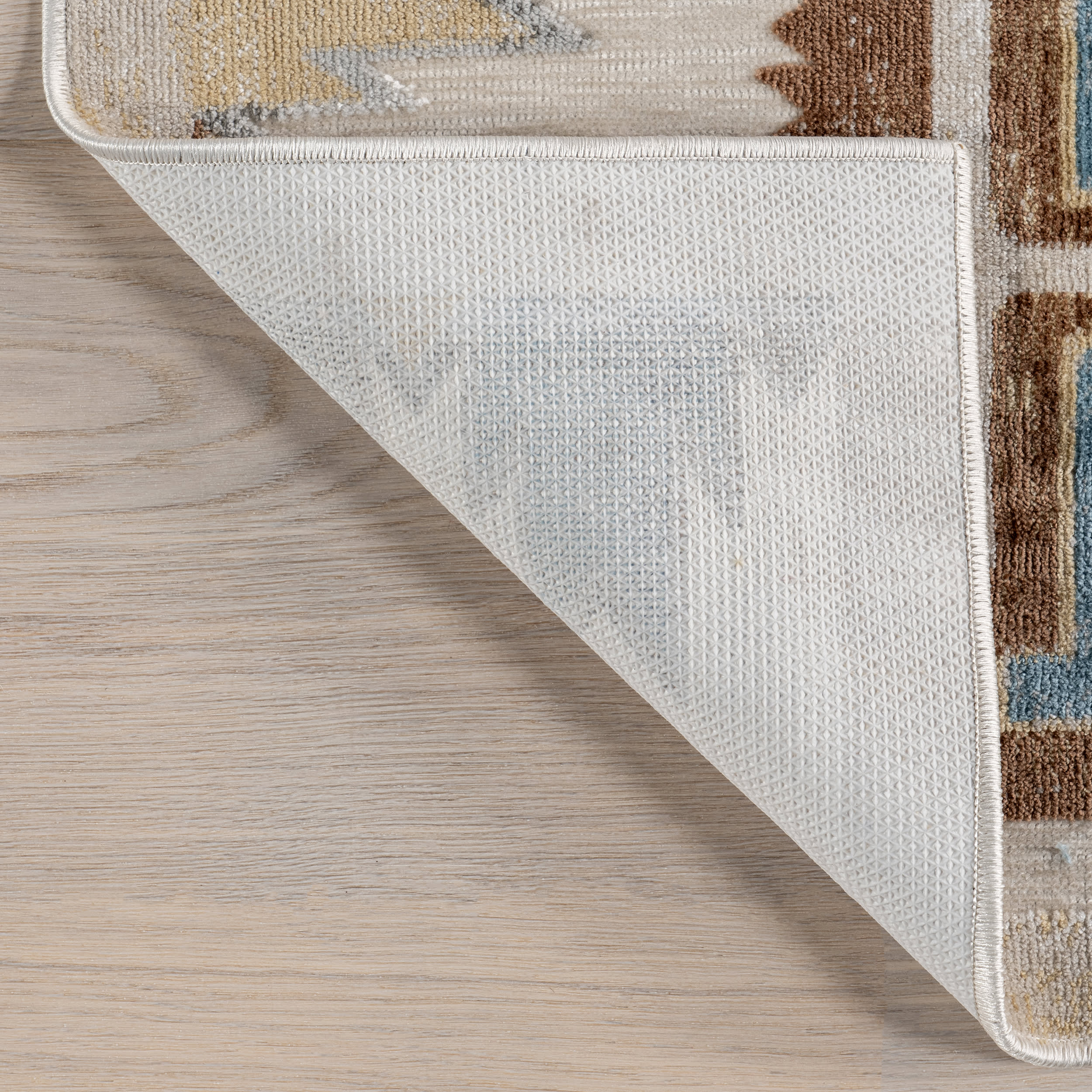 Nerali Washable Geometric Rug | Beige - Image 6