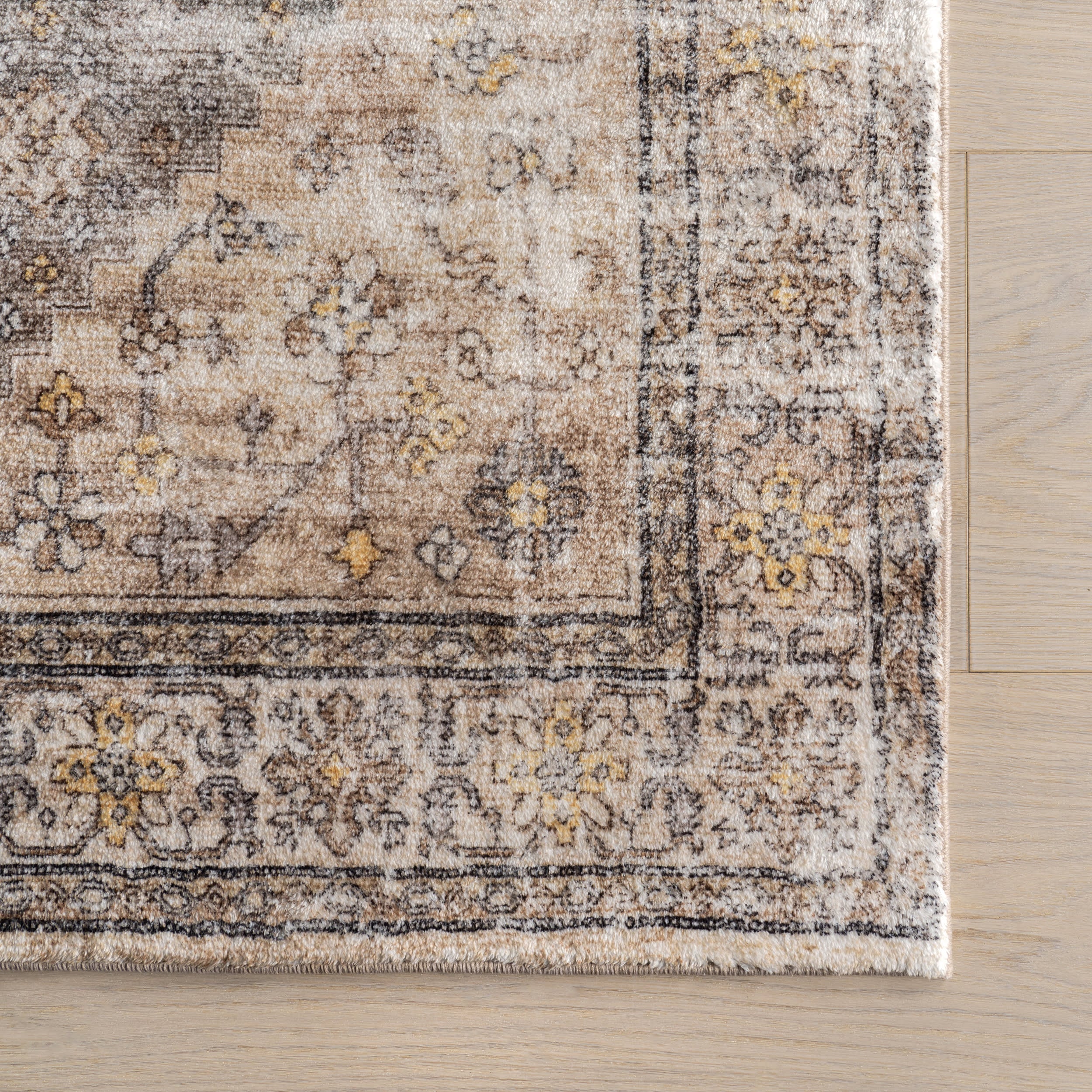 Nerissa Medallion Washable Rug | Grey - Image 4