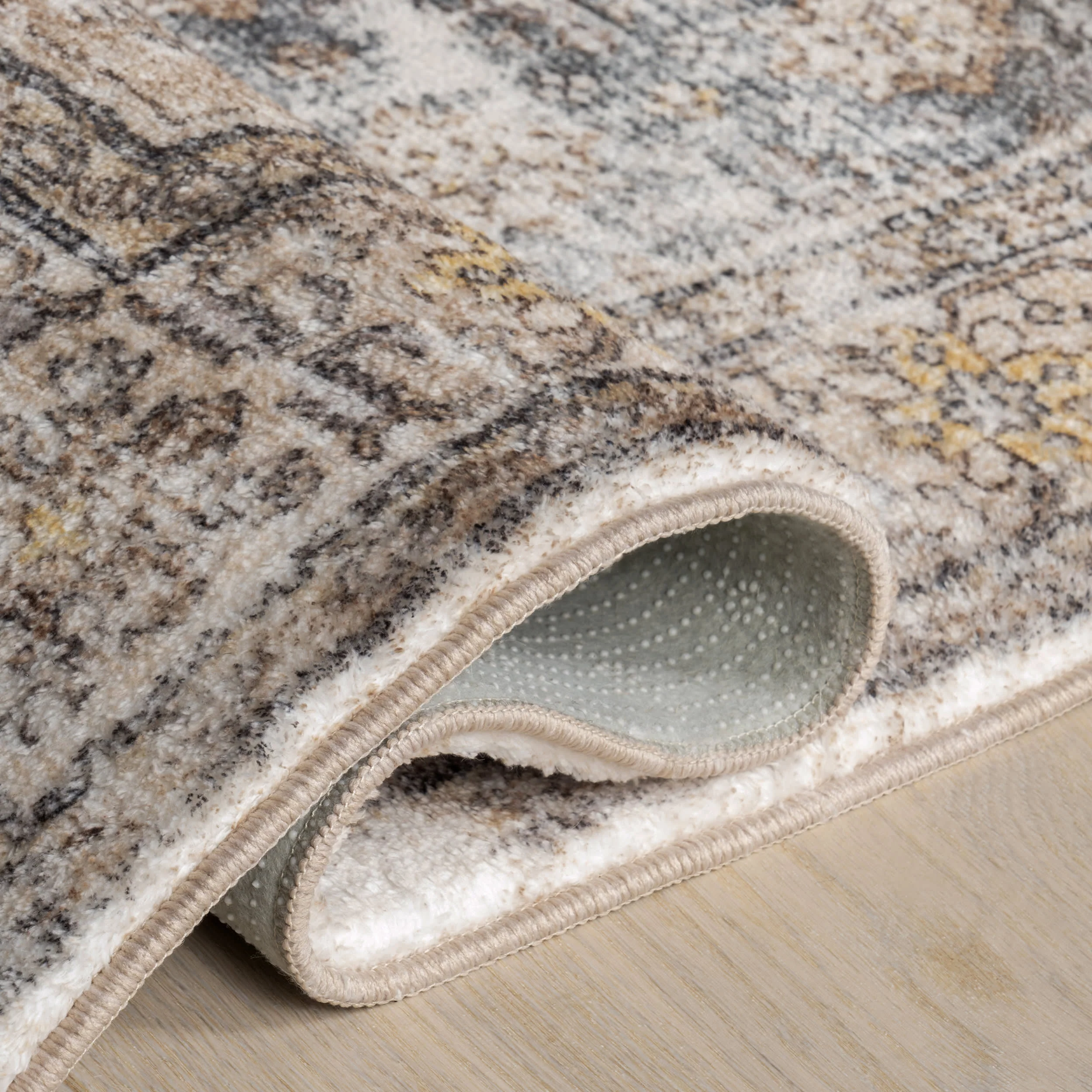 Nerissa Medallion Washable Rug | Grey - Image 9