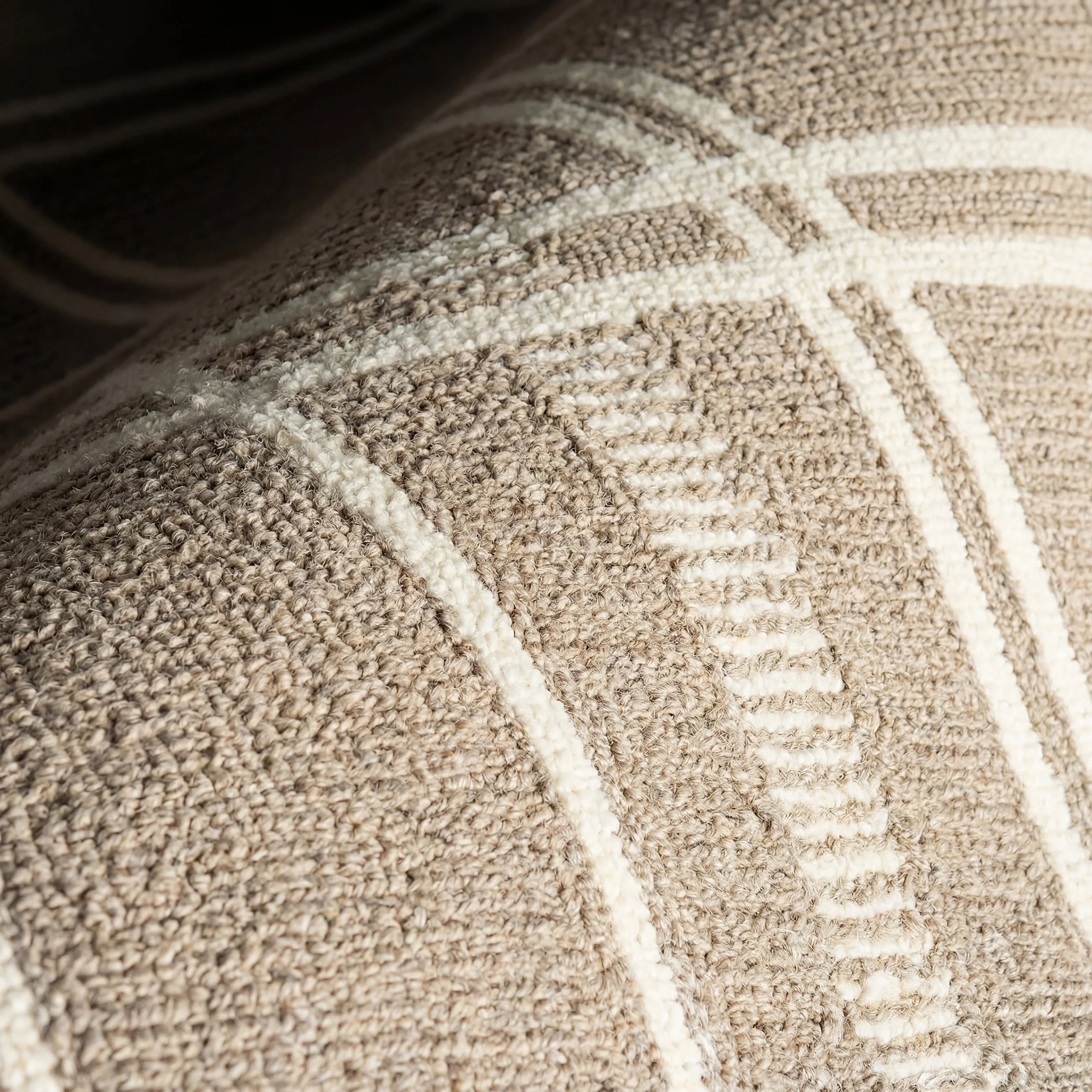 Nesta Plaid Wool Rug | Brown - Image 3