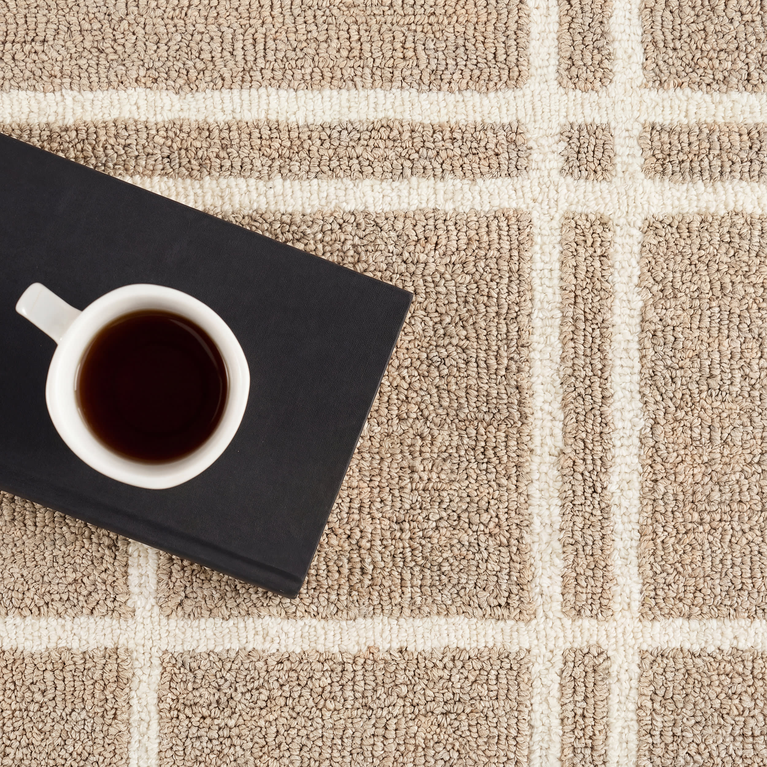 Nesta Plaid Wool Rug | Brown - Image 8