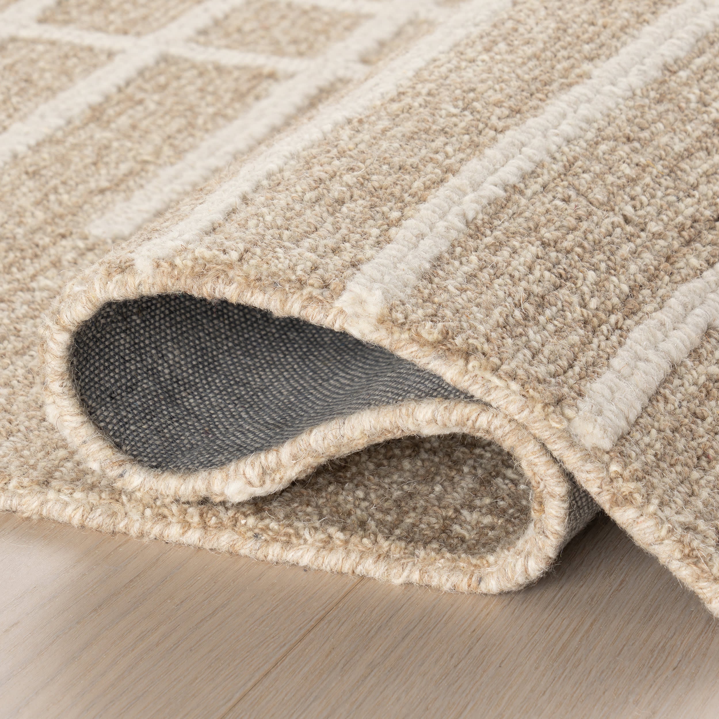 Nesta Plaid Wool Rug | Brown - Image 9