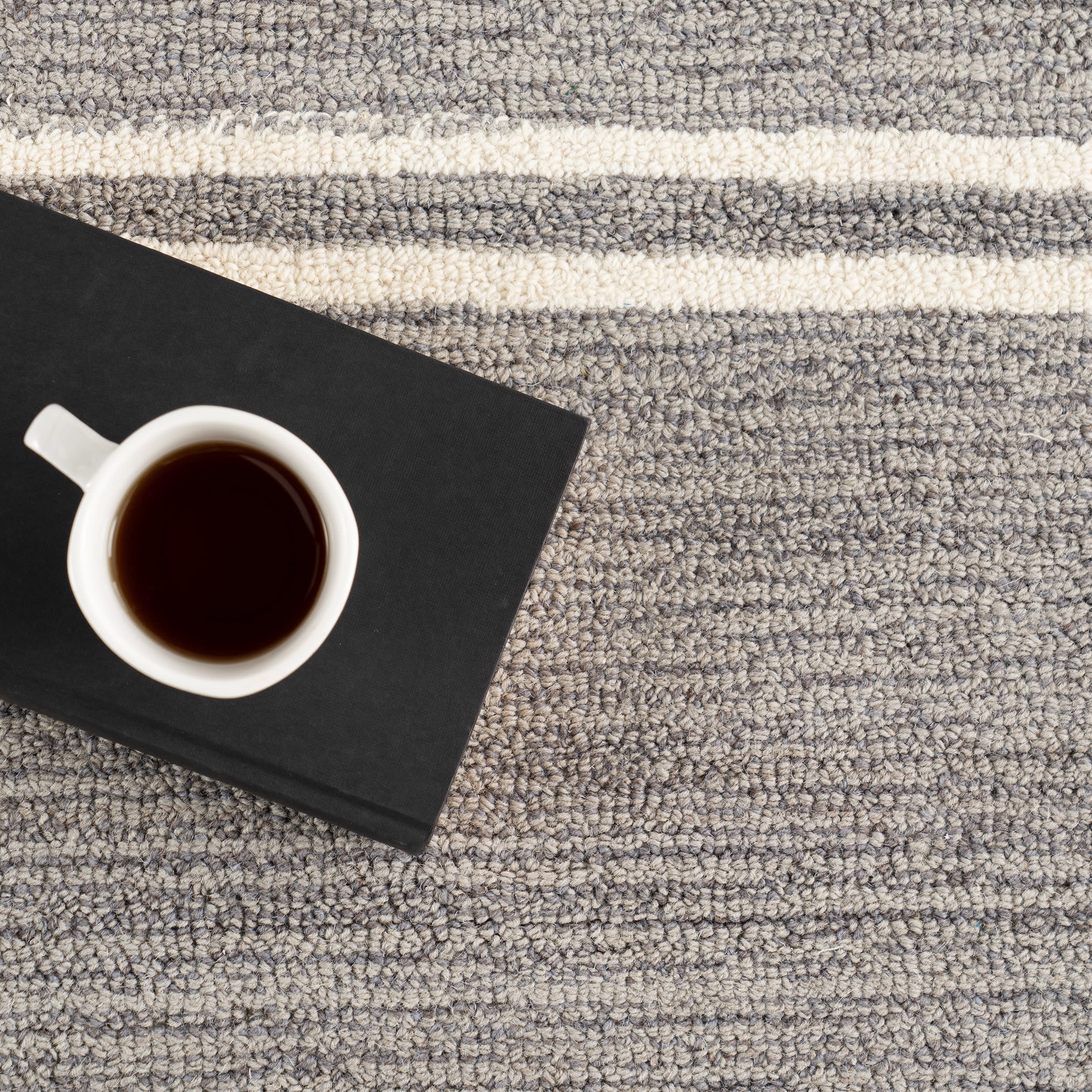 Nesta Plaid Wool Rug | Dark Grey - Image 8