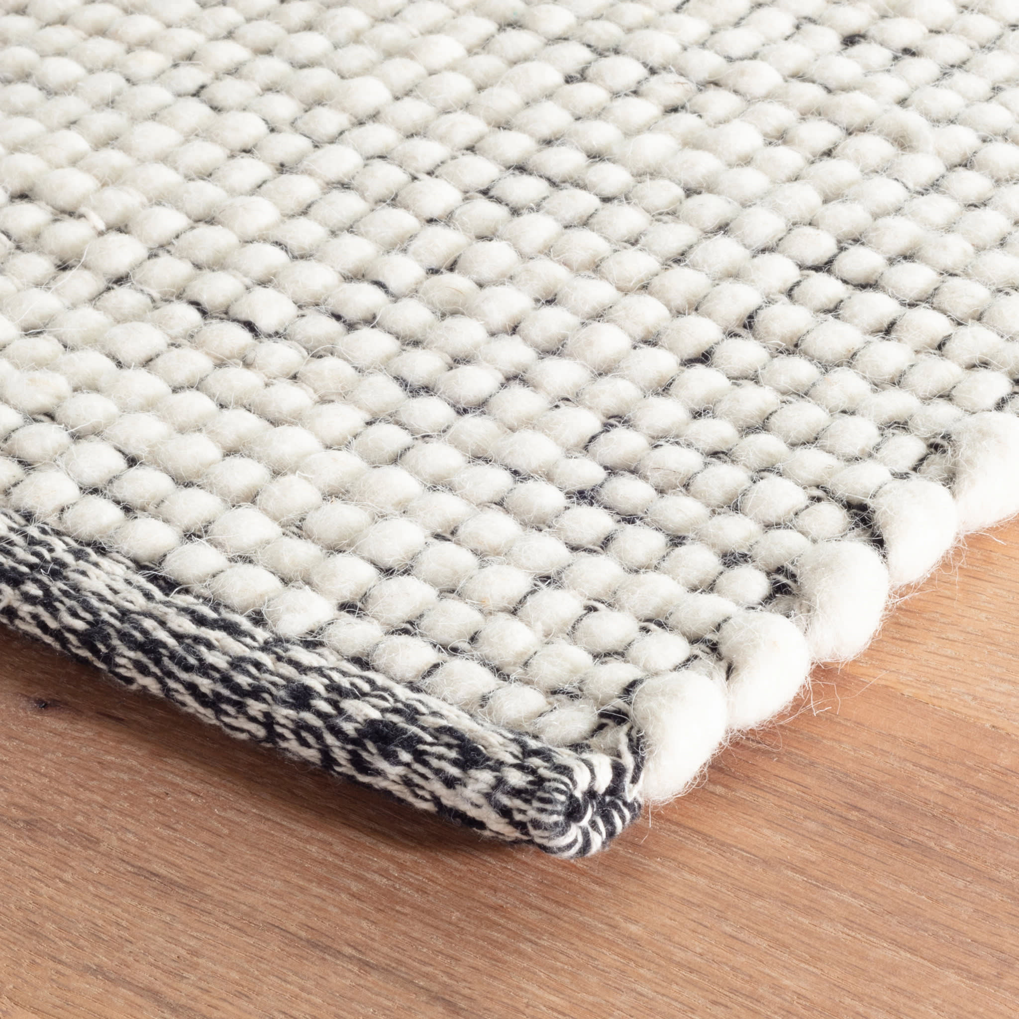 Network Handwoven Wool Rug | Black - Image 4