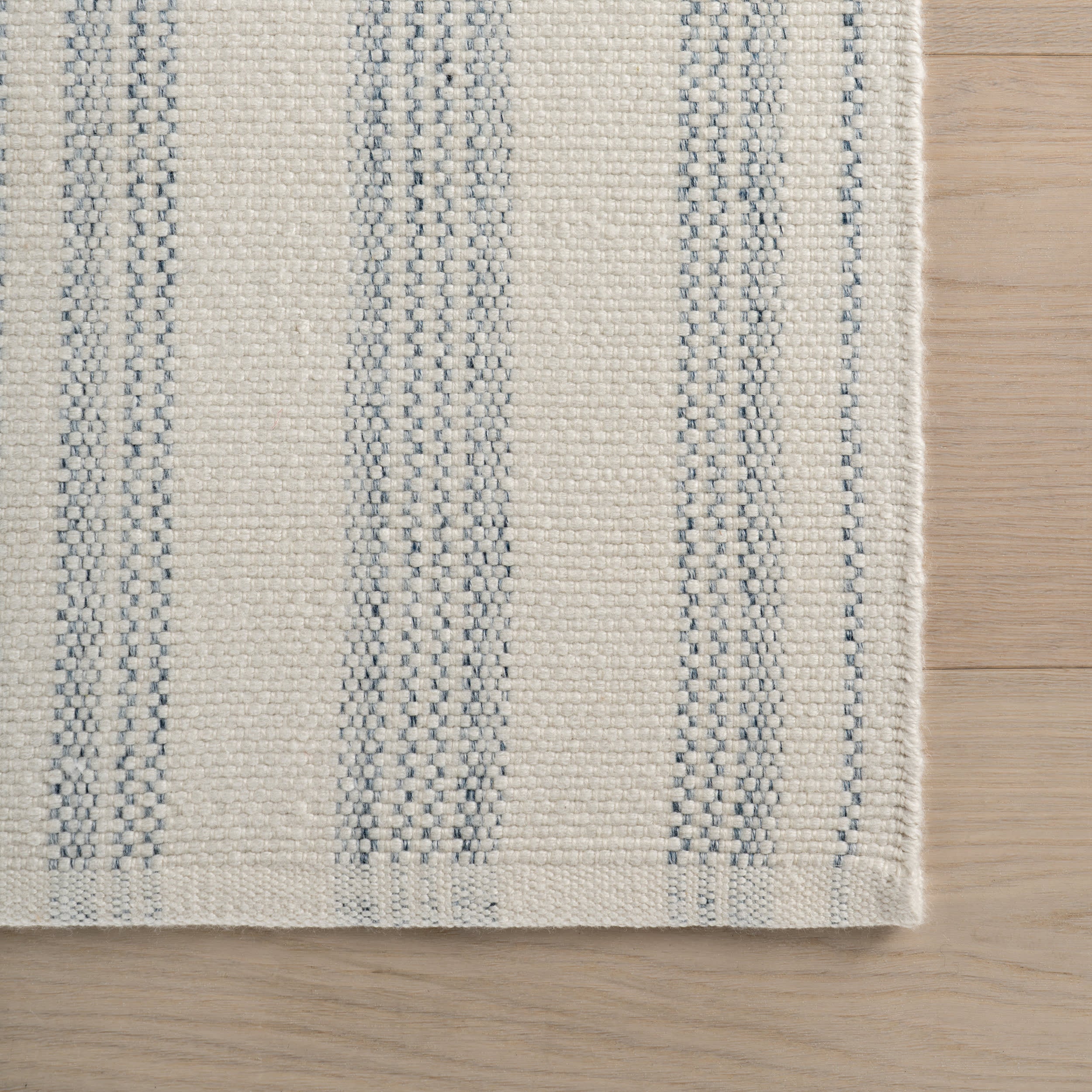 Nexel Striped Farmhouse Rug | Blue - Image 6