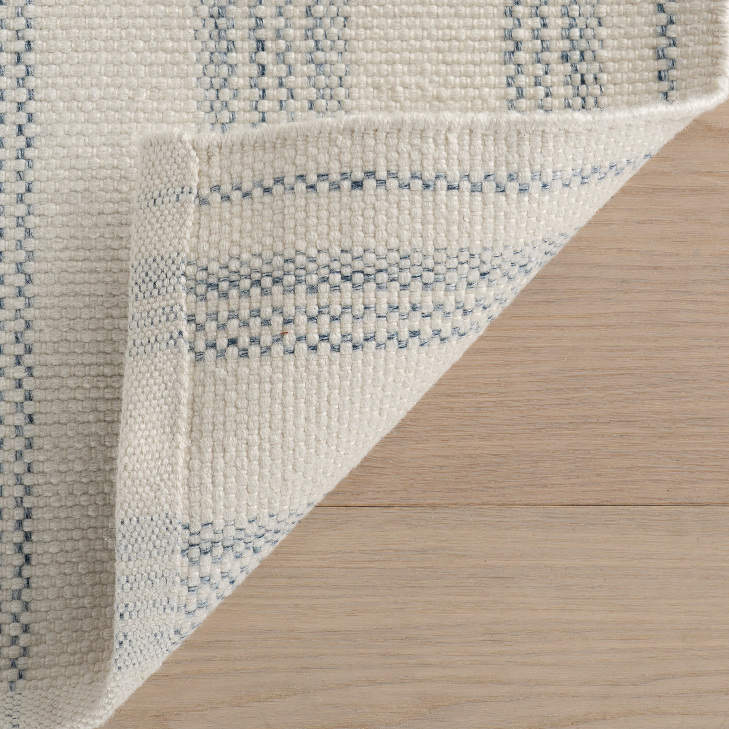 Nexel Striped Farmhouse Rug | Blue - Image 7