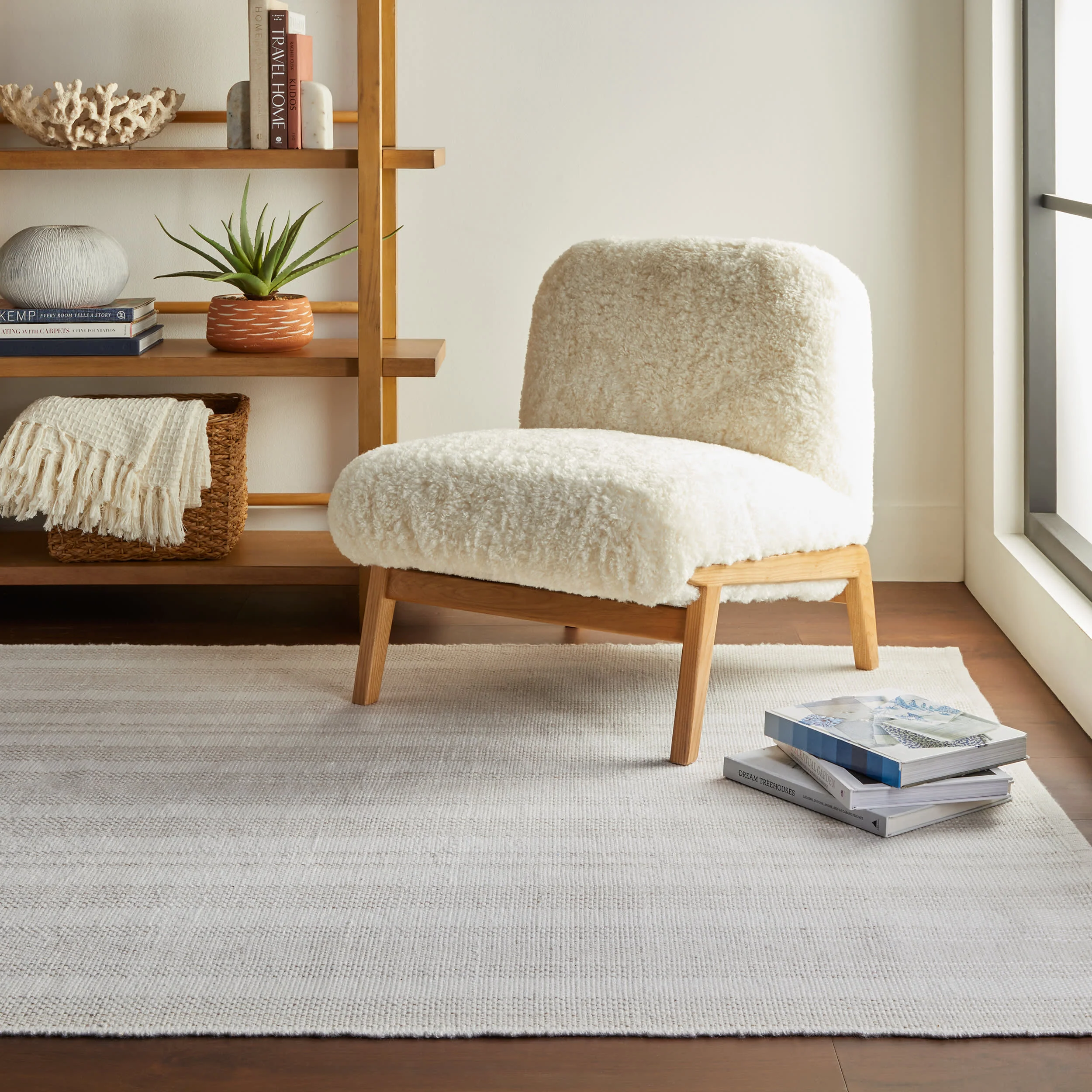 Nexel Striped Farmhouse Rug | Tan - Image 2