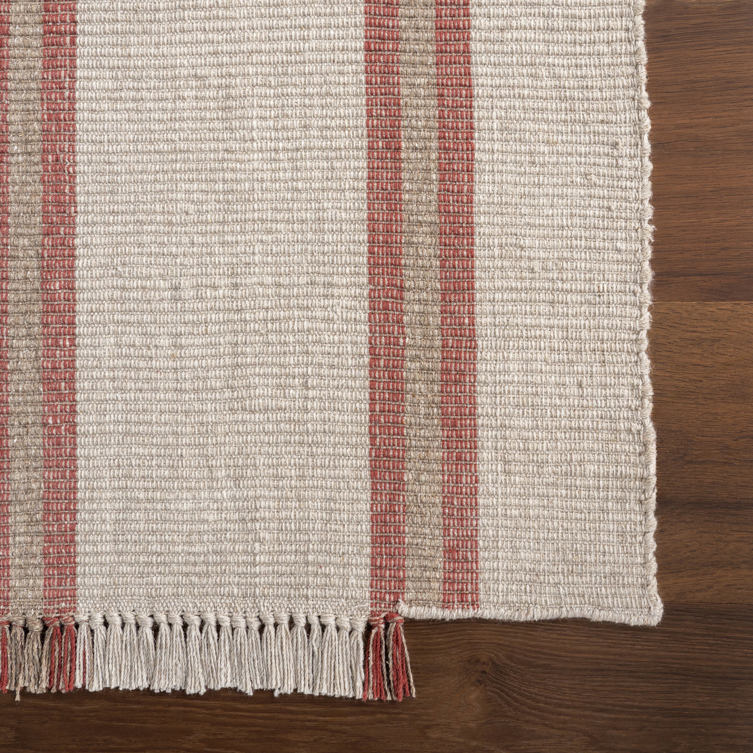 Nichols Striped Wool Rug | Ivory - Image 4