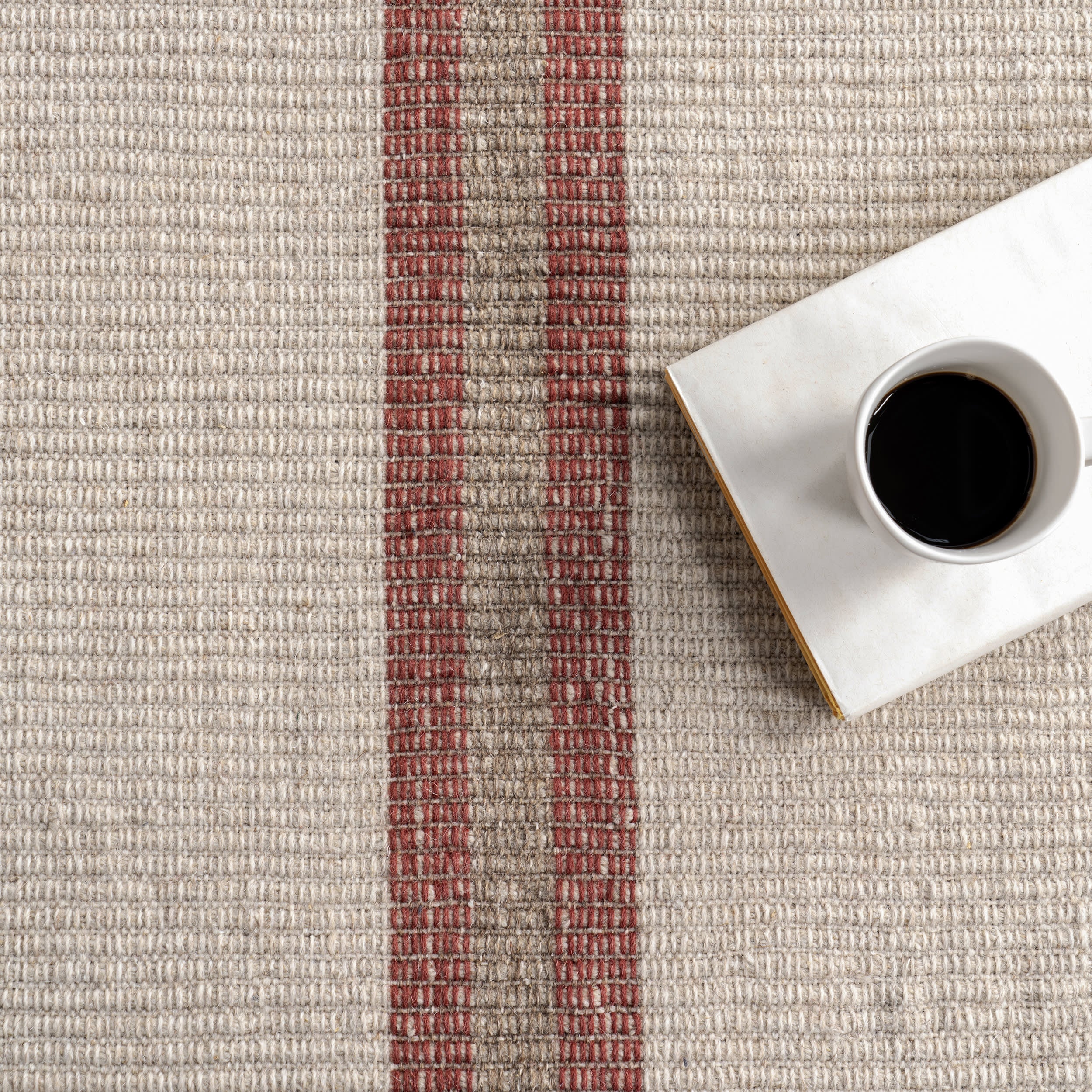 Nichols Striped Wool Rug | Ivory - Image 7