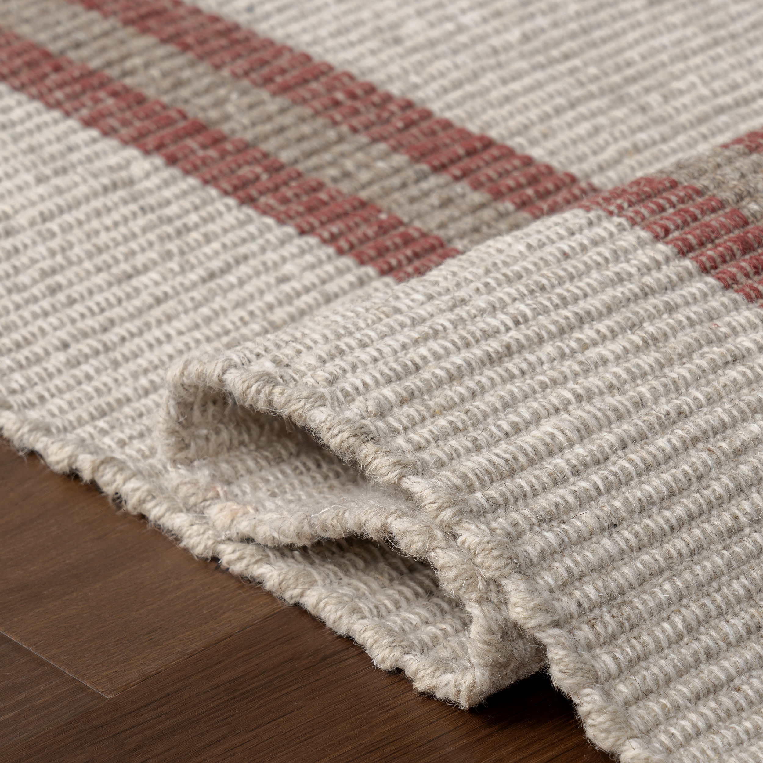 Nichols Striped Wool Rug | Ivory - Image 8
