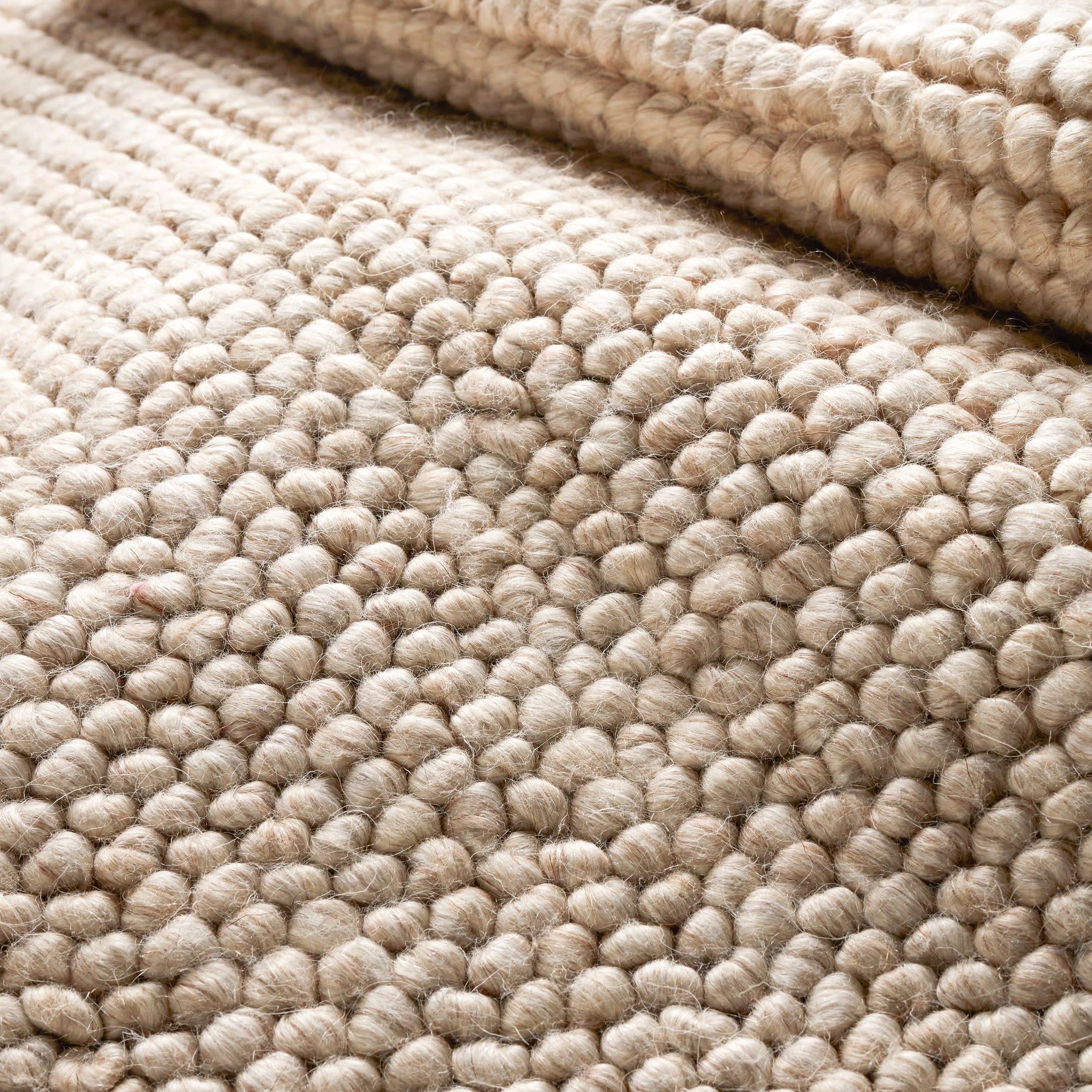 Niels Handwoven Wool/Viscose Rug | Latte - Image 4