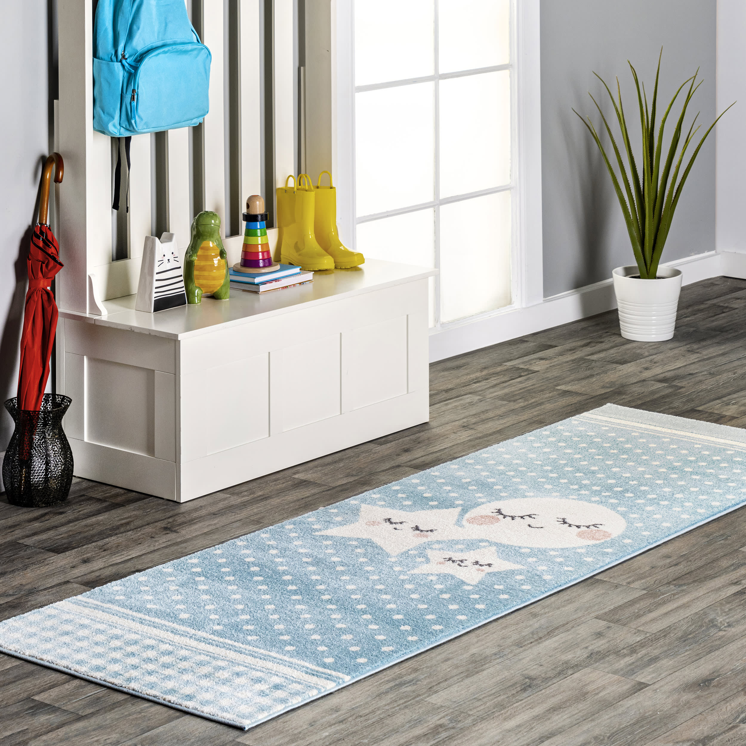 Night Sky Nursery Rug | Blue - Image 2