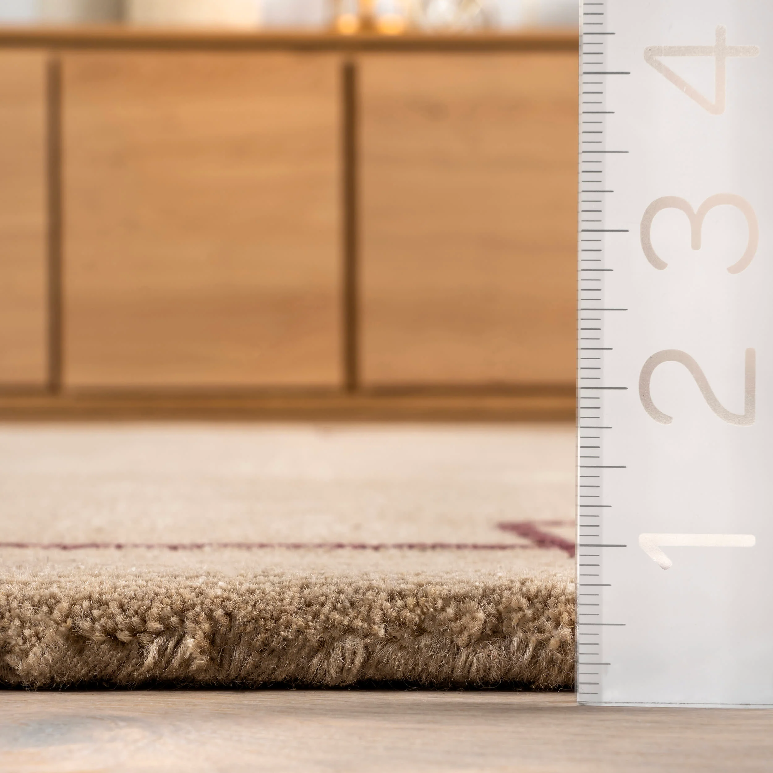 Nile Bordered Wool-Blend Rug | Tan - Image 5
