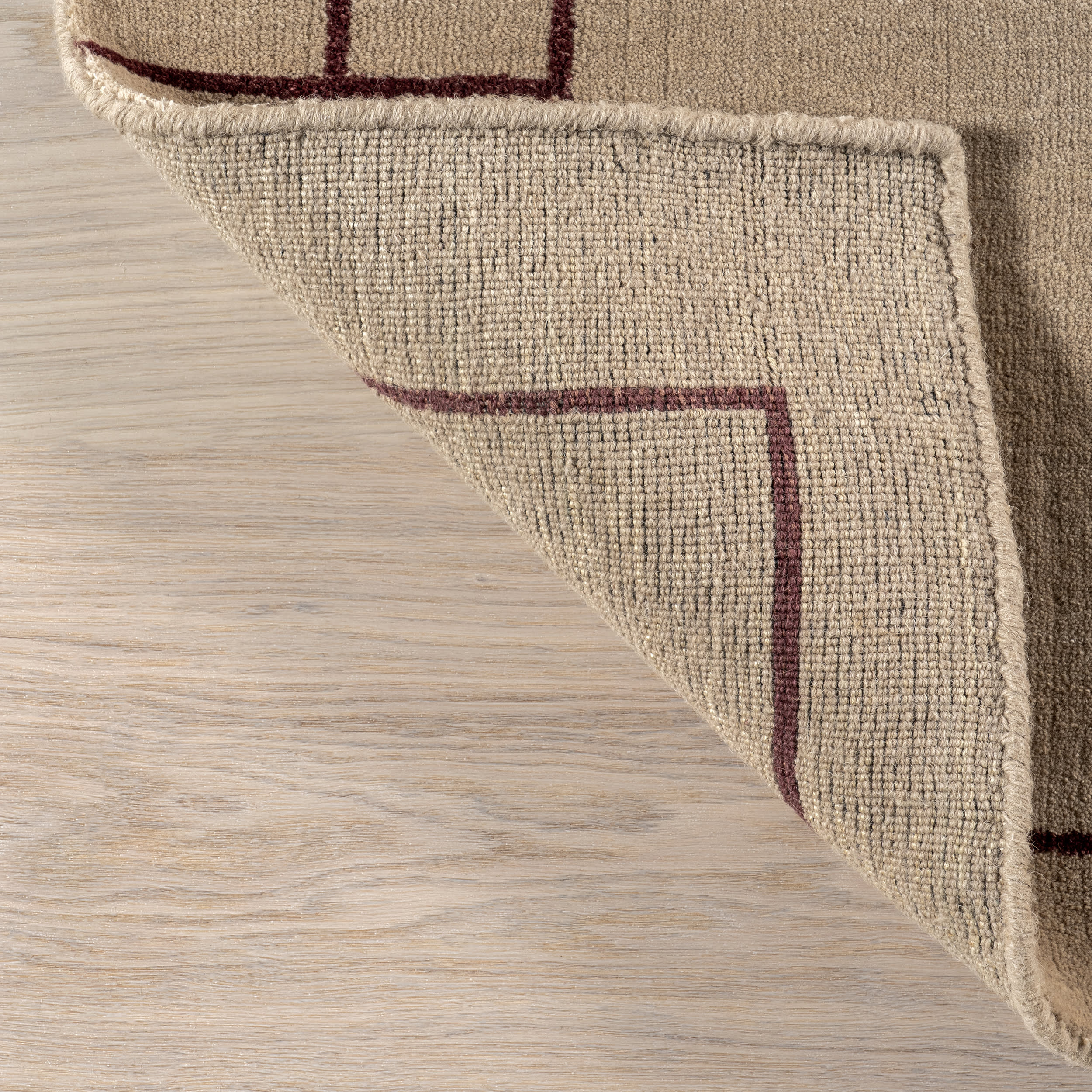 Nile Bordered Wool-Blend Rug | Tan - Image 7